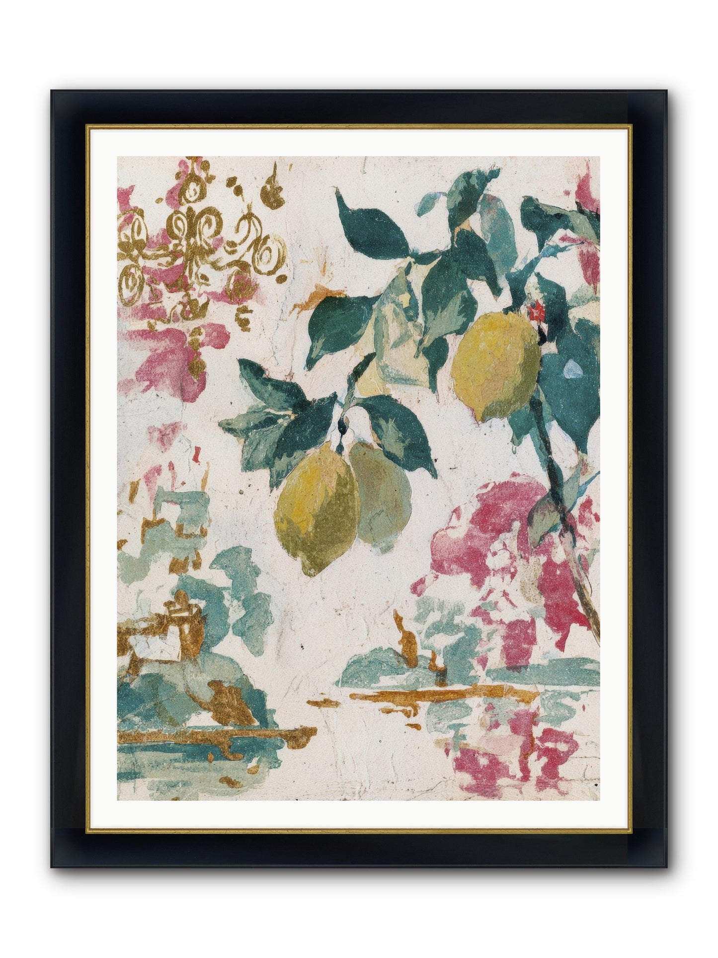 Colonel Fig’s Secret Picnic Framed Print - Wide Black w/Gold 36x48