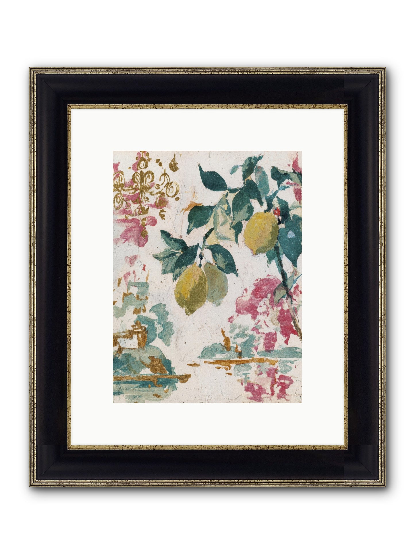 Colonel Fig’s Secret Picnic Framed Print - Black & Gold 9x12