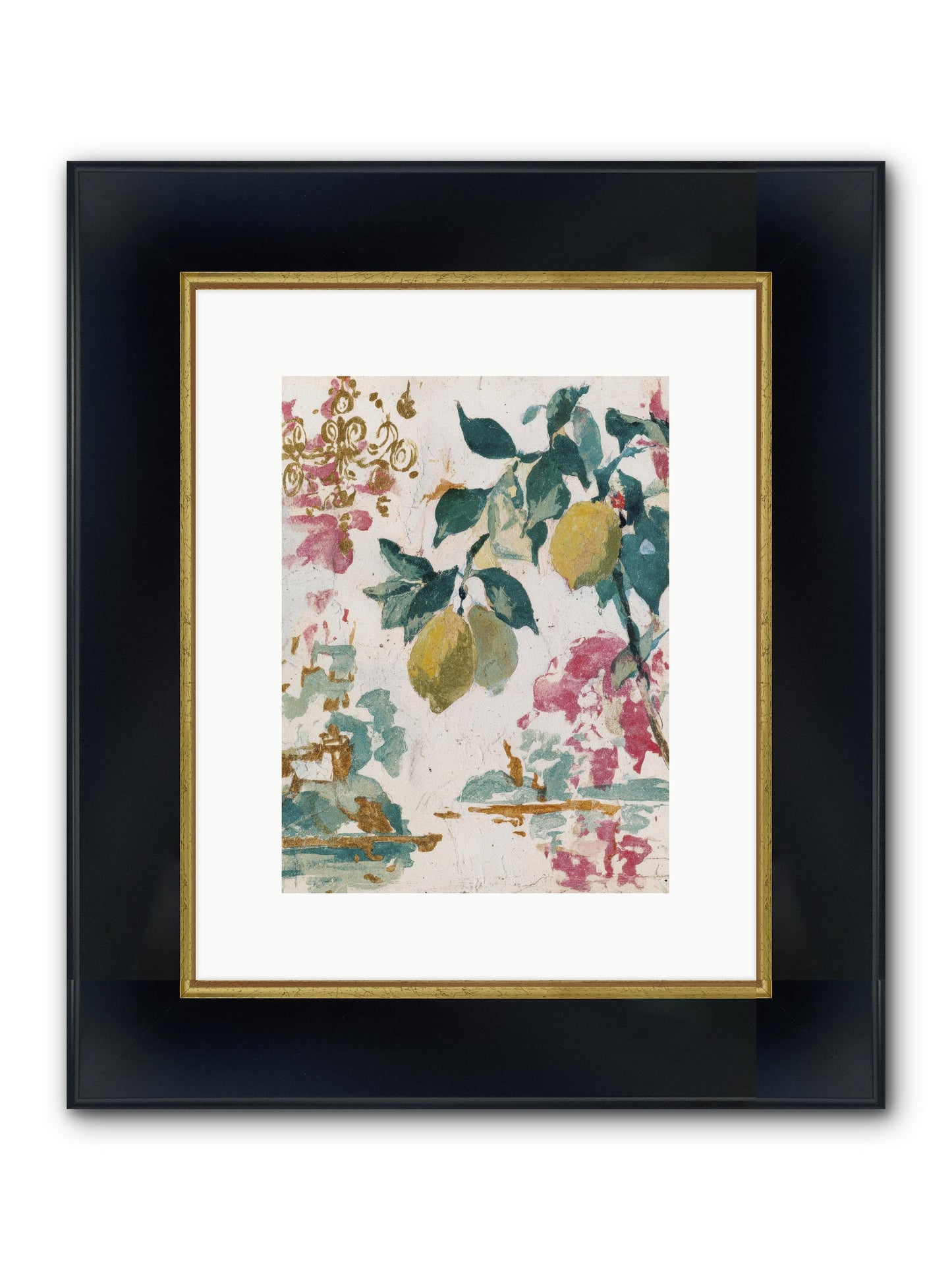 Colonel Fig’s Secret Picnic Framed Print - Wide Black w/Gold 9x12