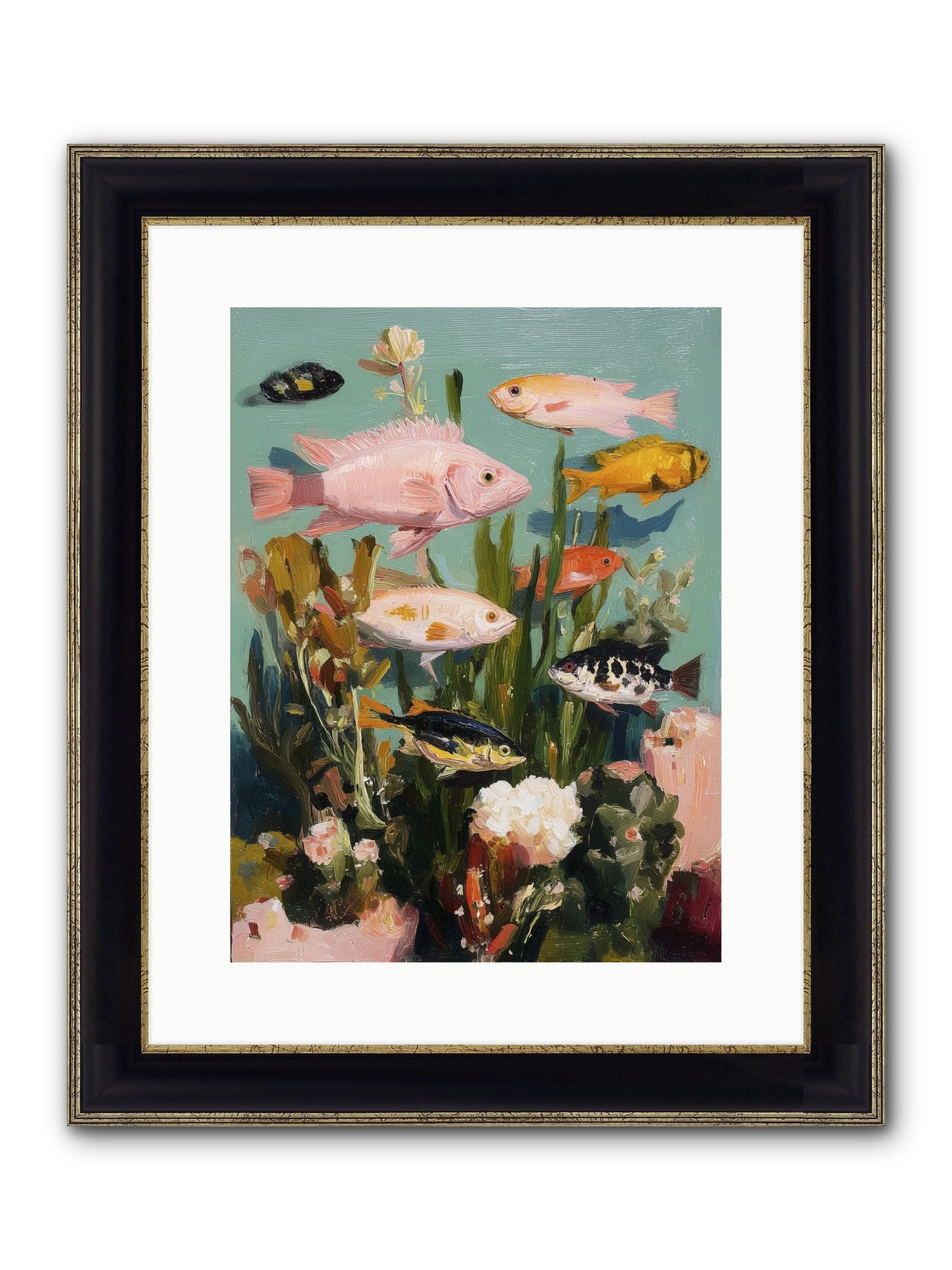 Color Revolution Framed Print - Black & Gold 12x16