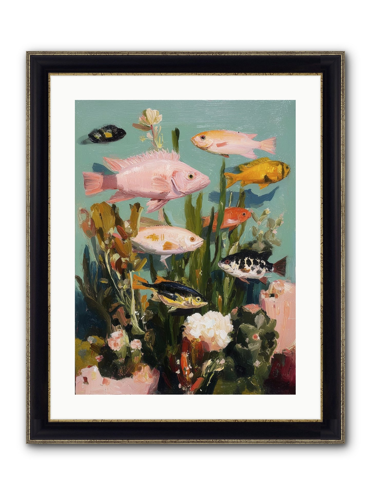 Color Revolution Framed Print - Black & Gold 18x24