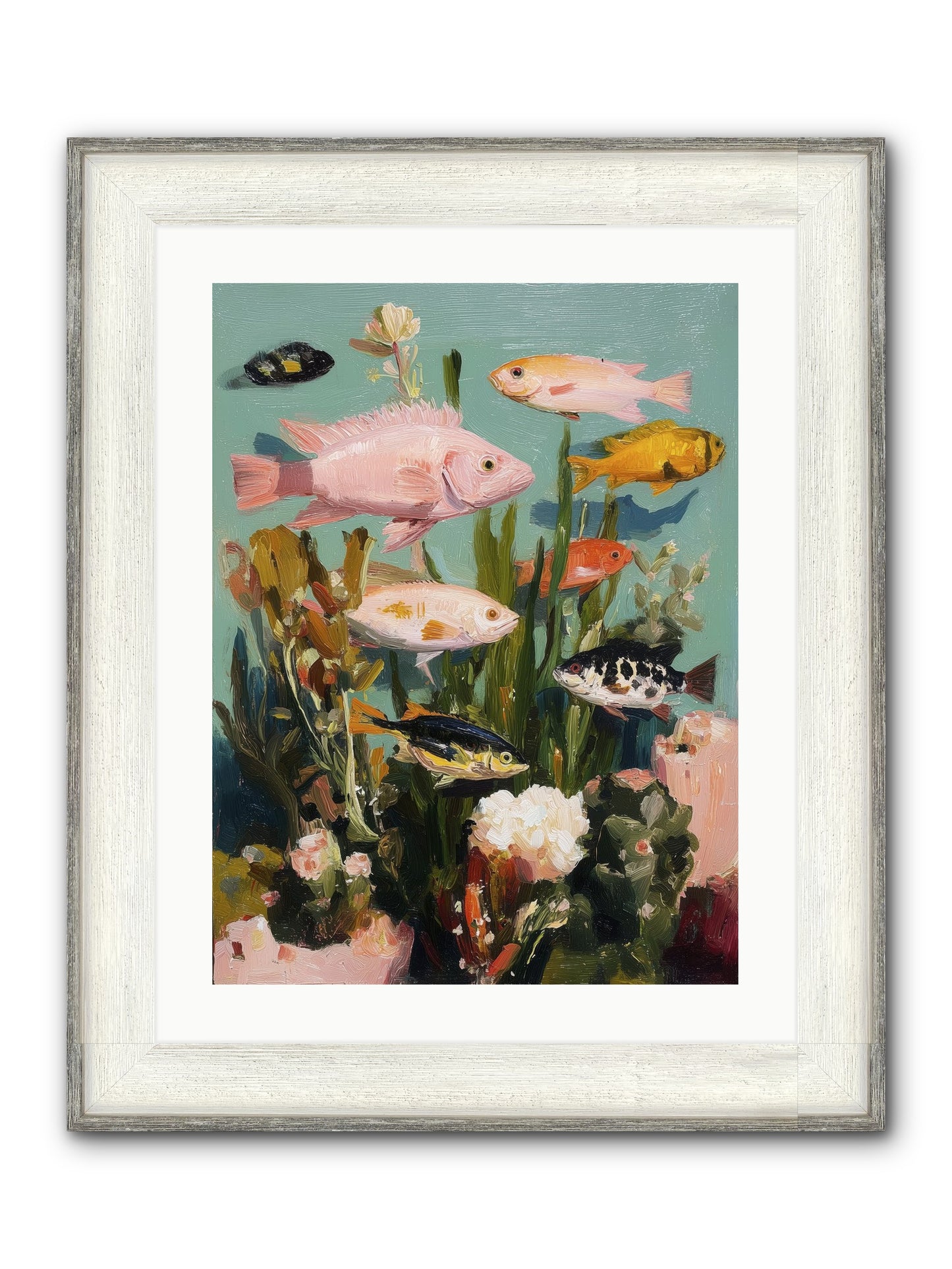 Color Revolution Framed Print - Driftwood White 18x24