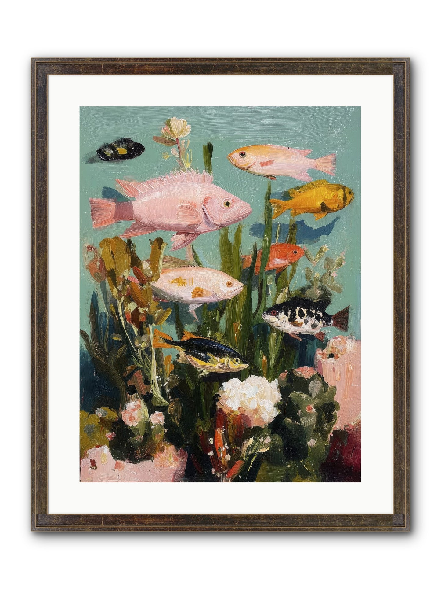 Color Revolution Framed Print - Slimwoods Black/Gold 18x24