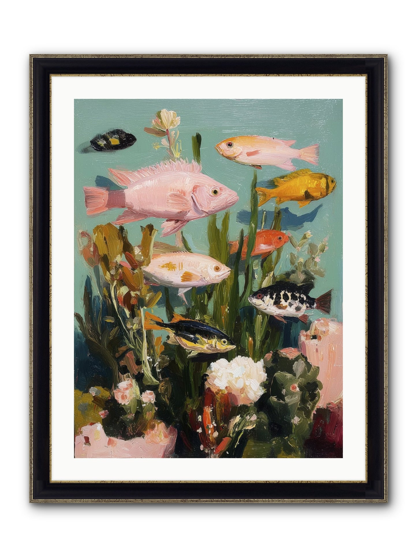 Color Revolution Framed Print - Black & Gold 24x32