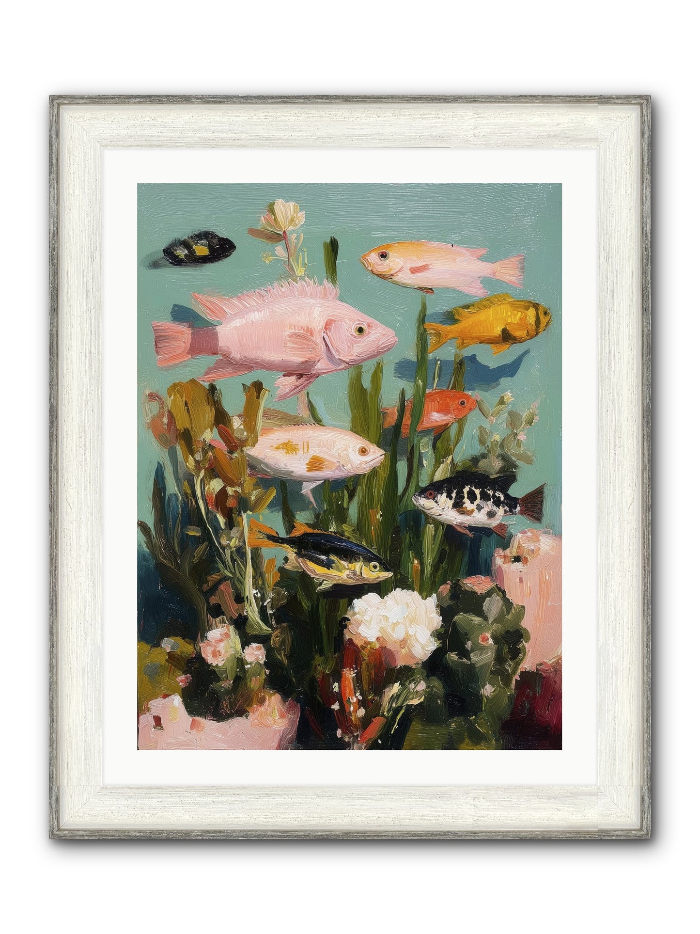Color Revolution Framed Print - Driftwood White 24x32