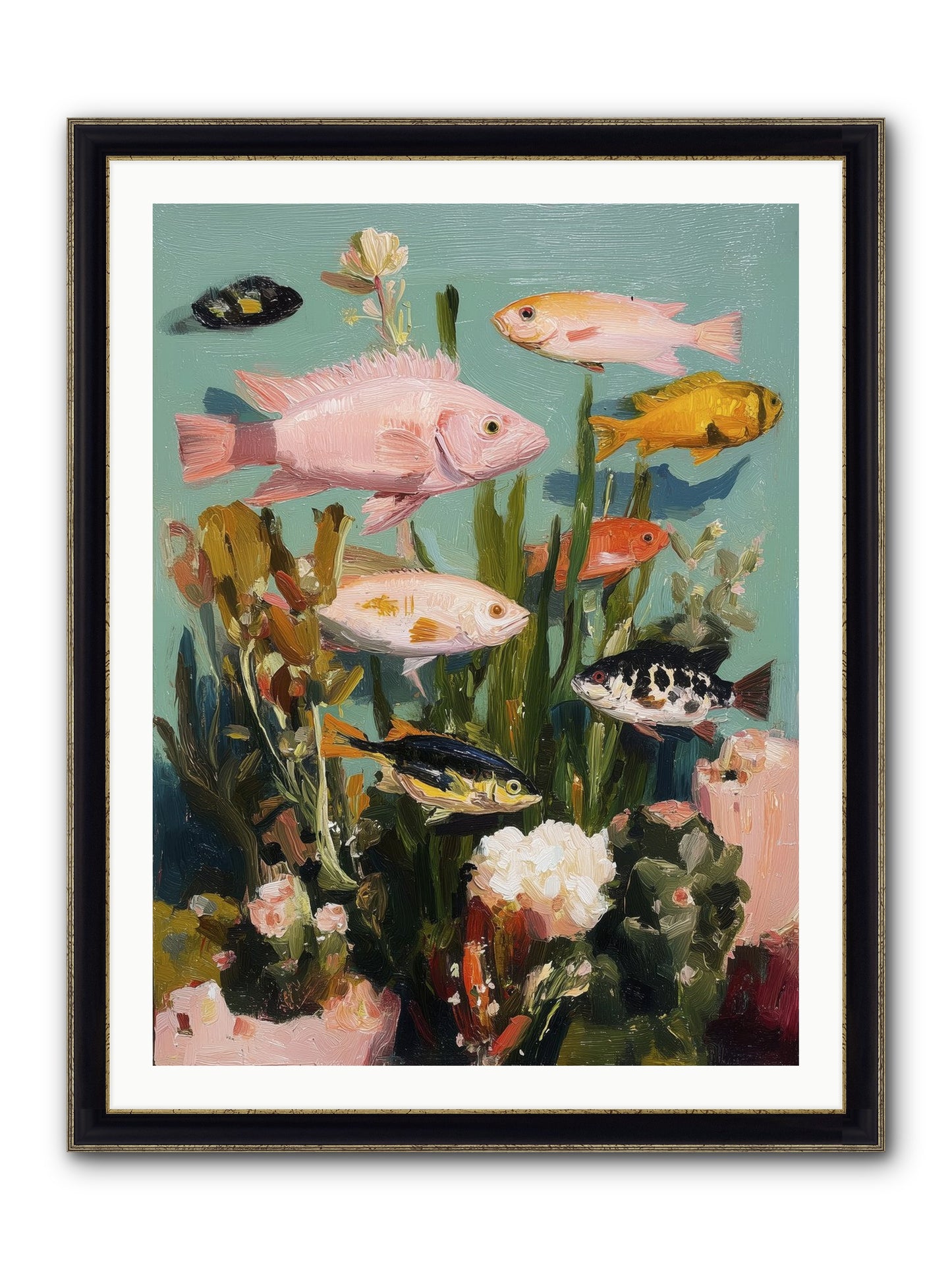 Color Revolution Framed Print - Black & Gold 30x40