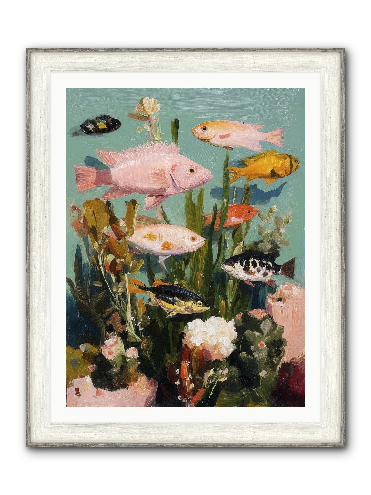 Color Revolution Framed Print - Driftwood White 30x40