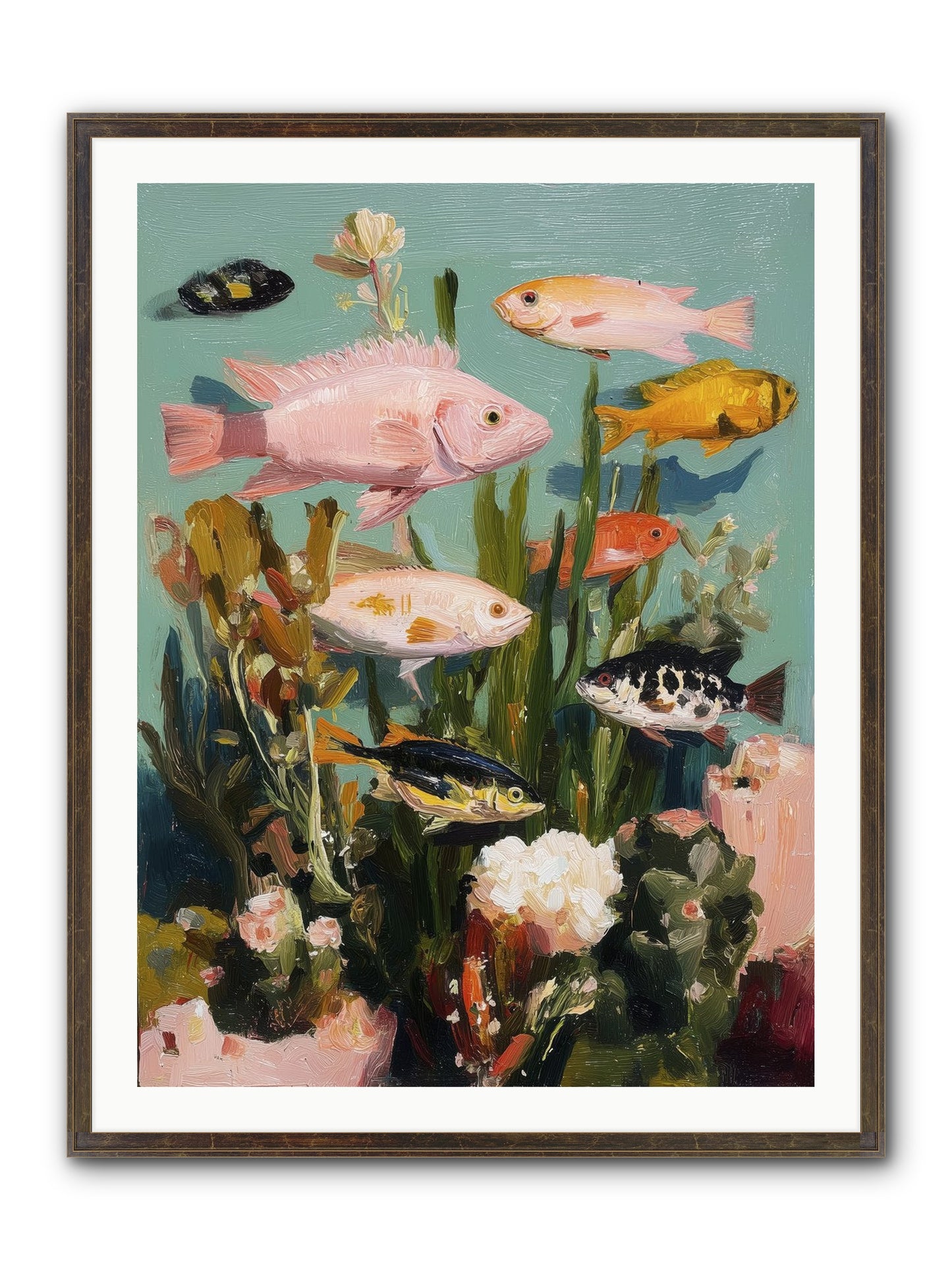 Color Revolution Framed Print - Slimwoods Black/Gold 30x40