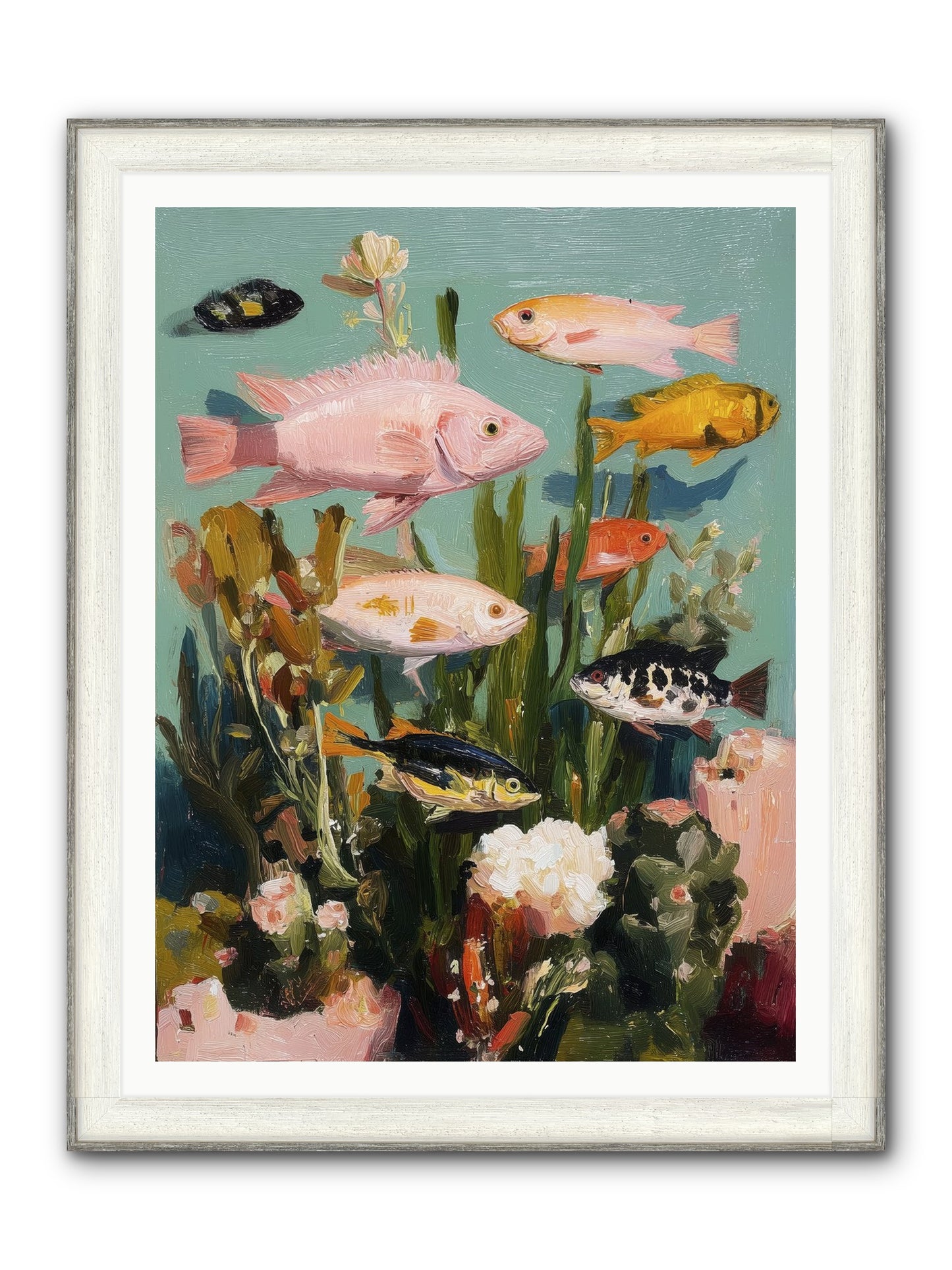 Color Revolution Framed Print - Driftwood White 36x48