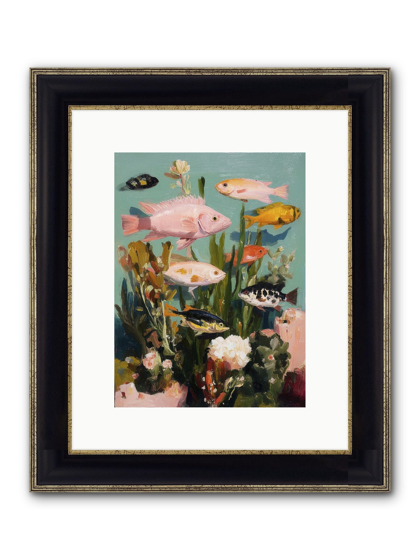 Color Revolution Framed Print - Black & Gold 9x12