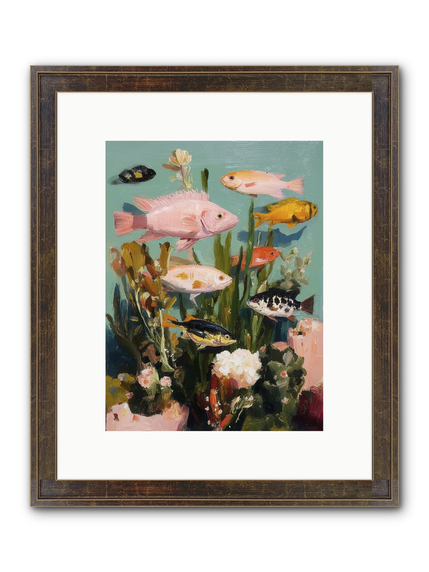 Color Revolution Framed Print - Slimwoods Black/Gold 9x12