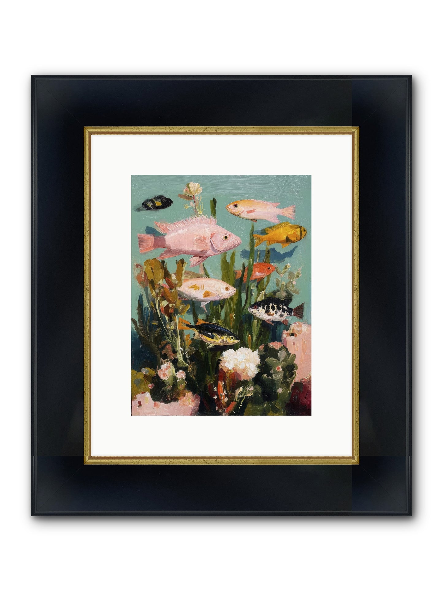 Color Revolution Framed Print - Wide Black w/Gold 9x12