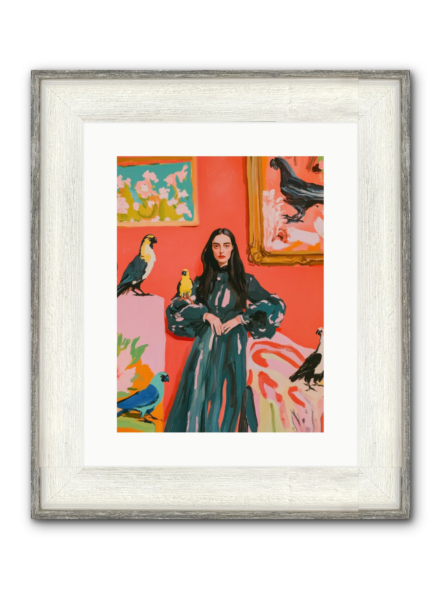 Companions Of The Mind Framed Print - Driftwood White 12x16