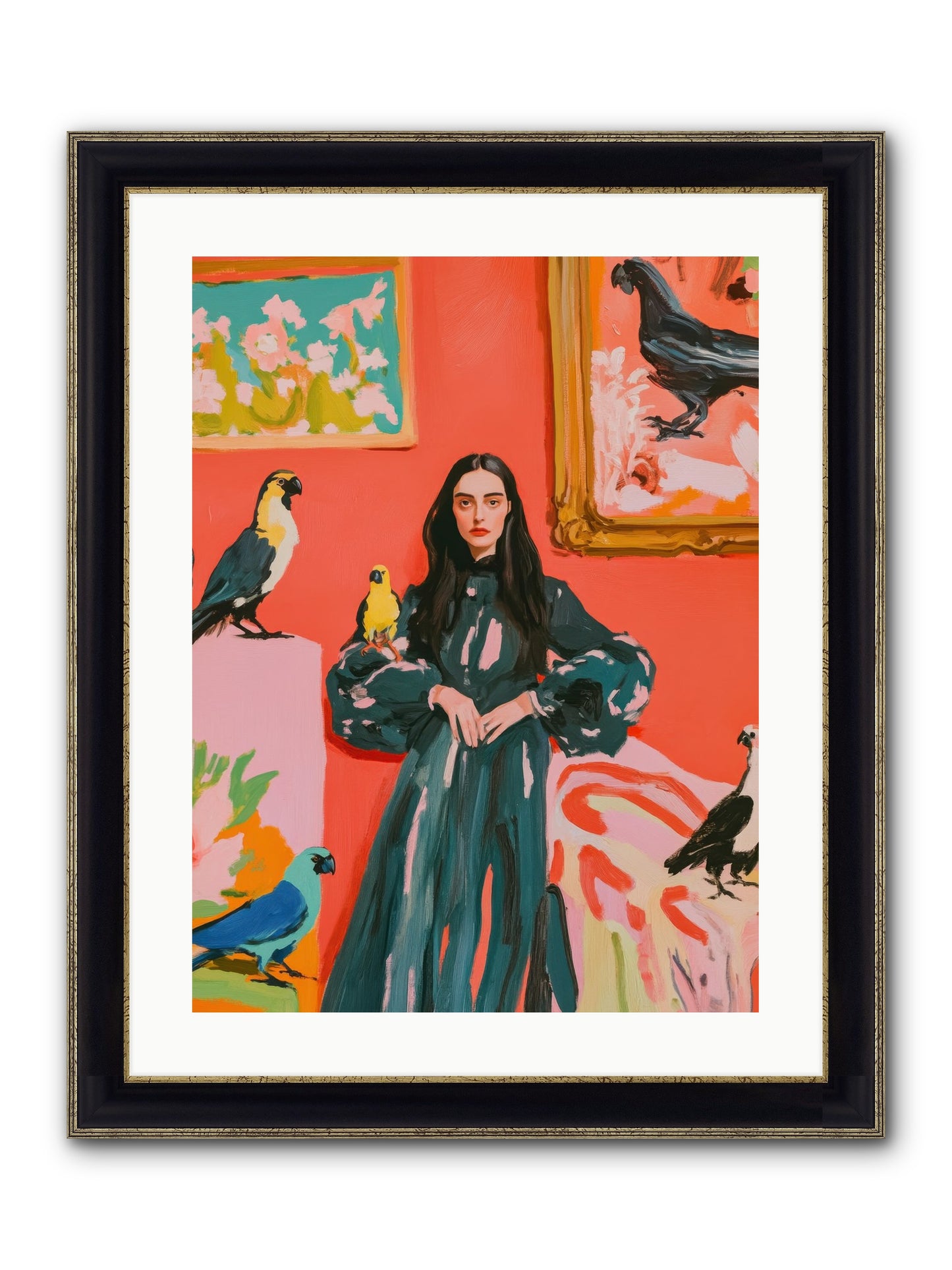 Companions Of The Mind Framed Print - Black & Gold 18x24
