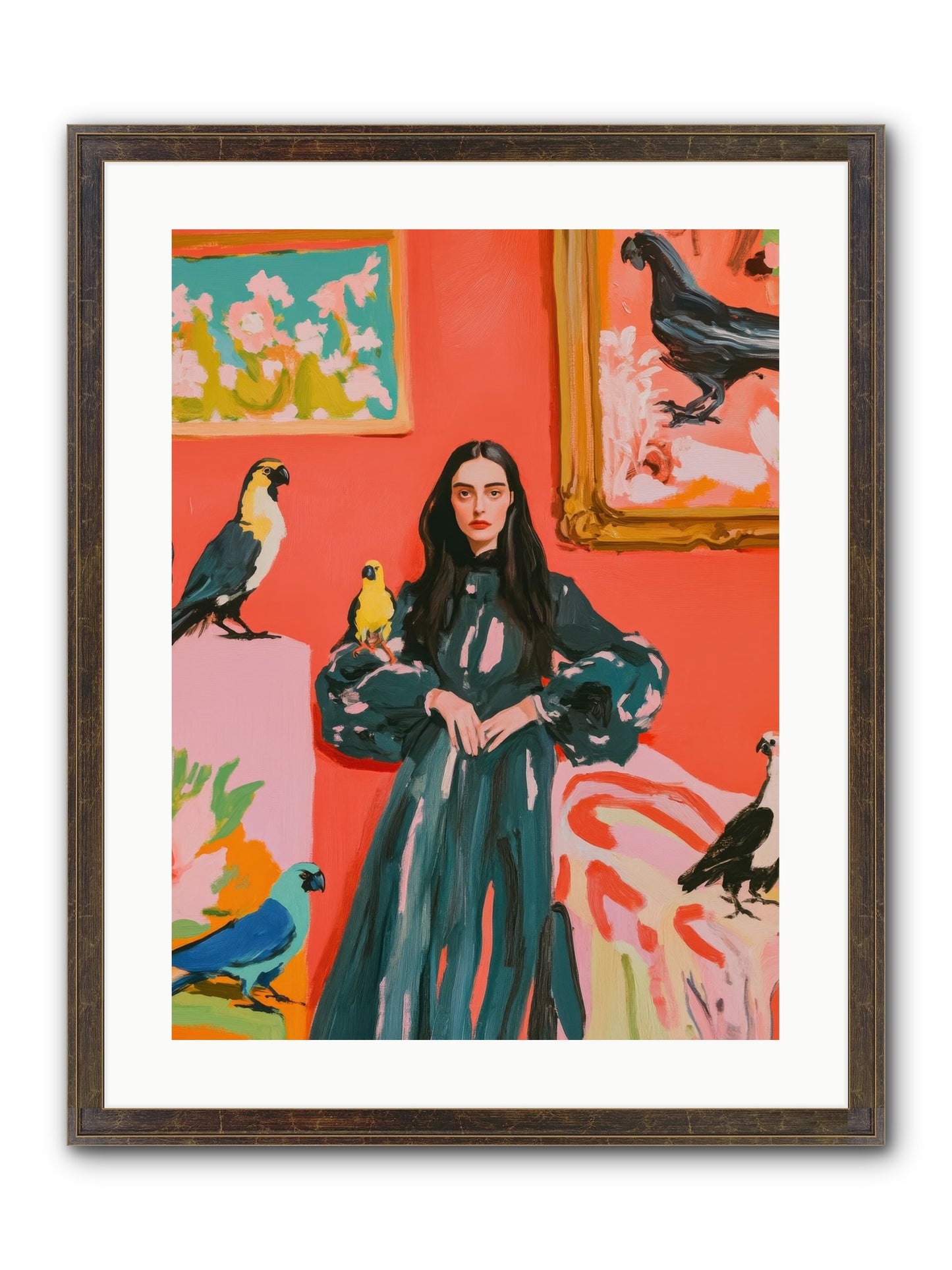 Companions Of The Mind Framed Print - Slimwoods Black/Gold 18x24