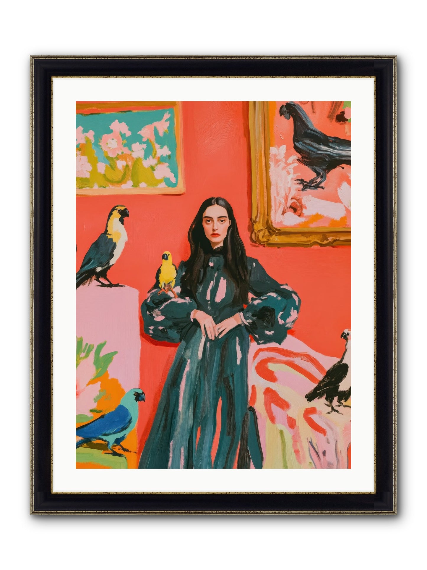 Companions Of The Mind Framed Print - Black & Gold 24x32