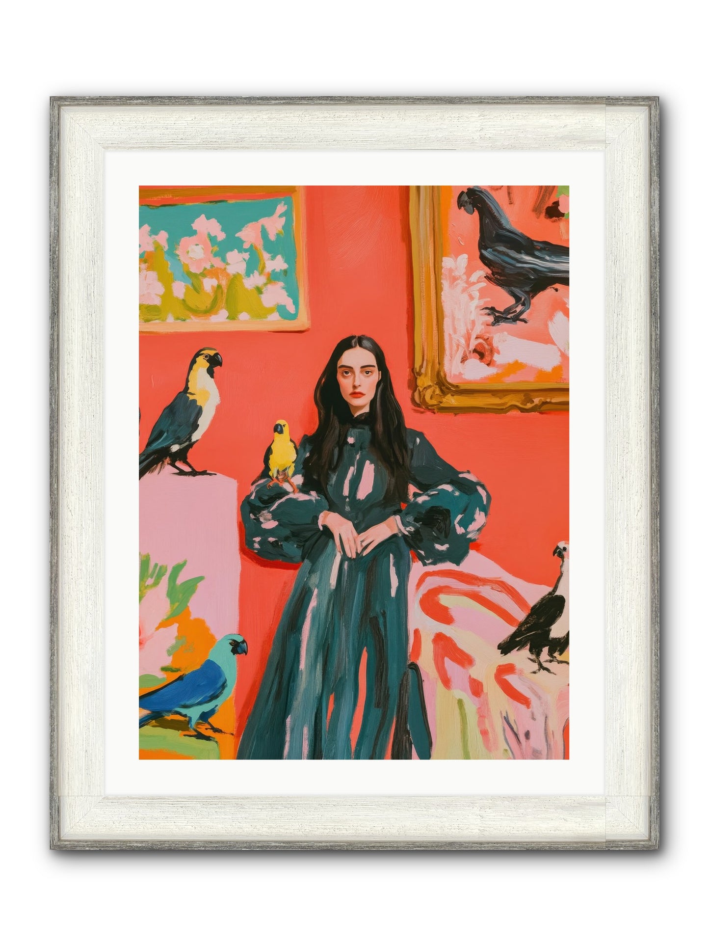 Companions Of The Mind Framed Print - Driftwood White 24x32