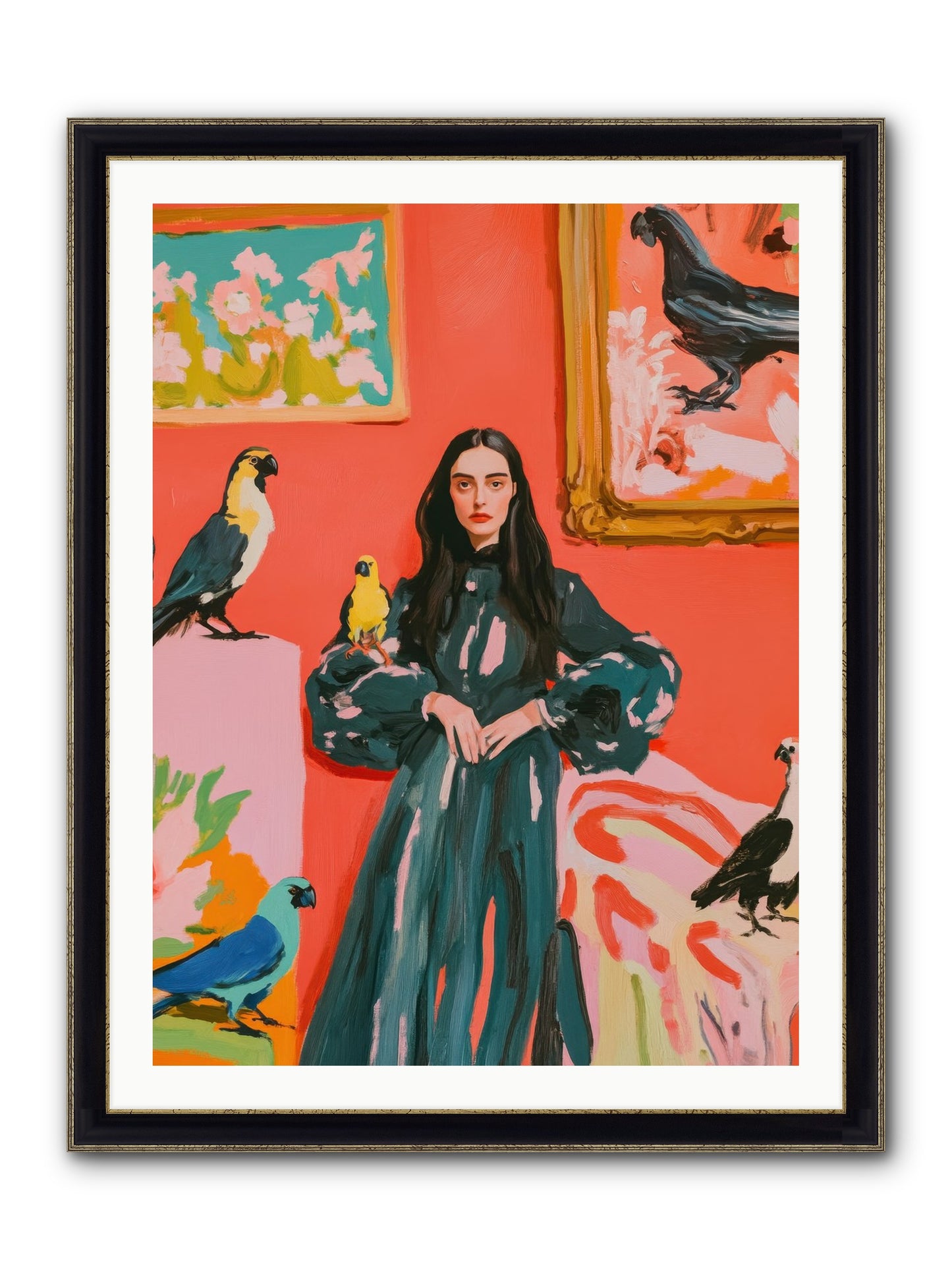 Companions Of The Mind Framed Print - Black & Gold 30x40