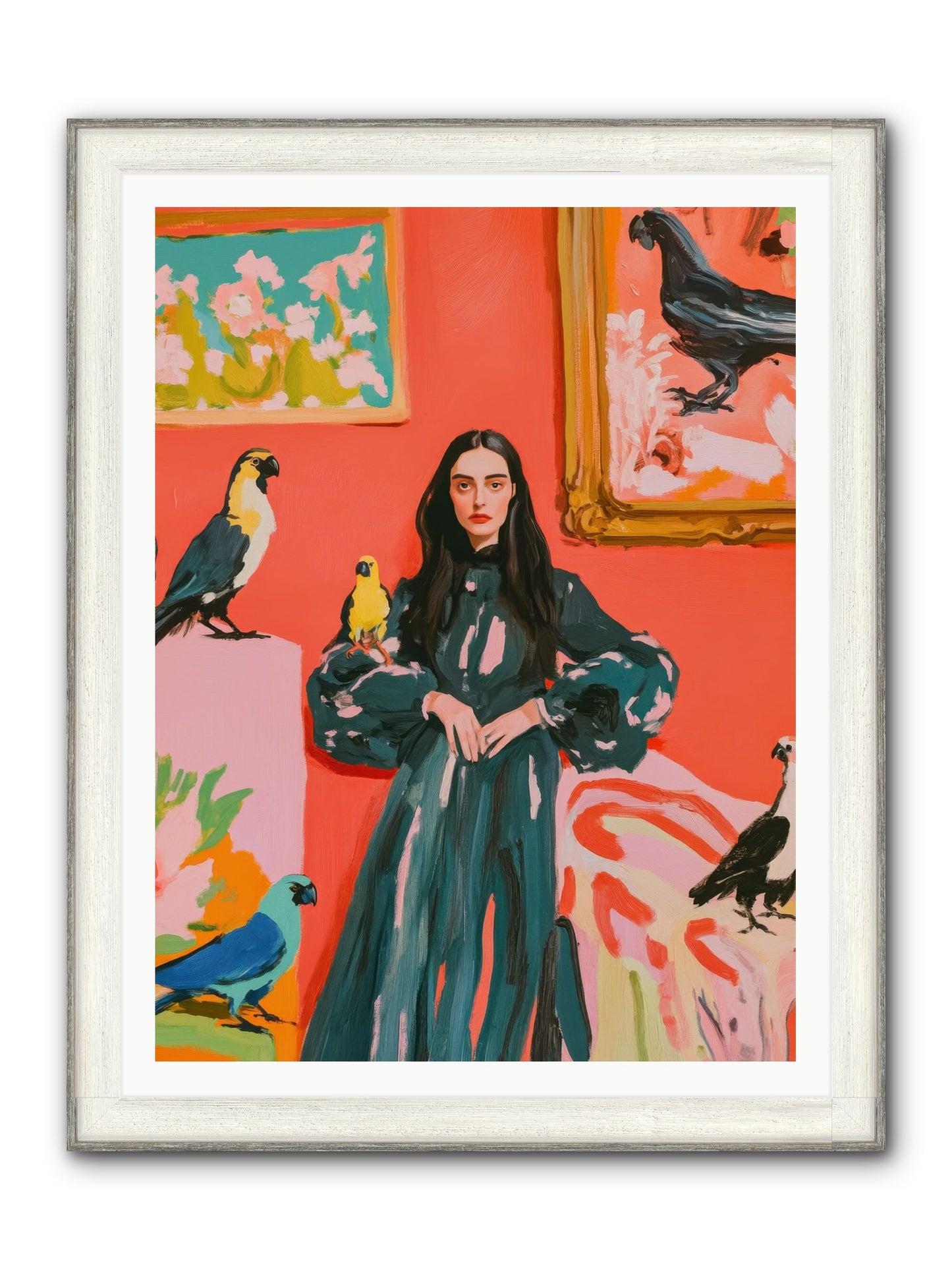 Companions Of The Mind Framed Print - Driftwood White 36x48