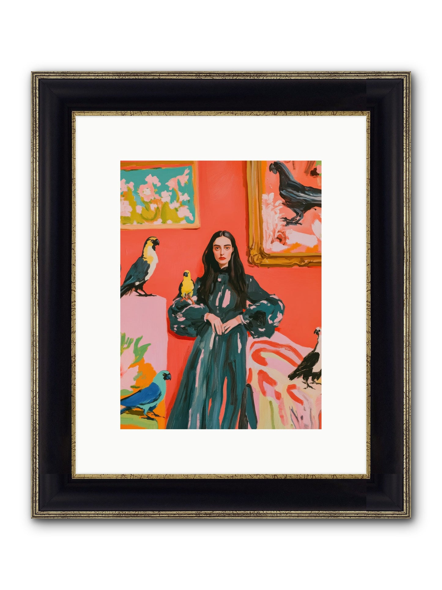 Companions Of The Mind Framed Print - Black & Gold 9x12