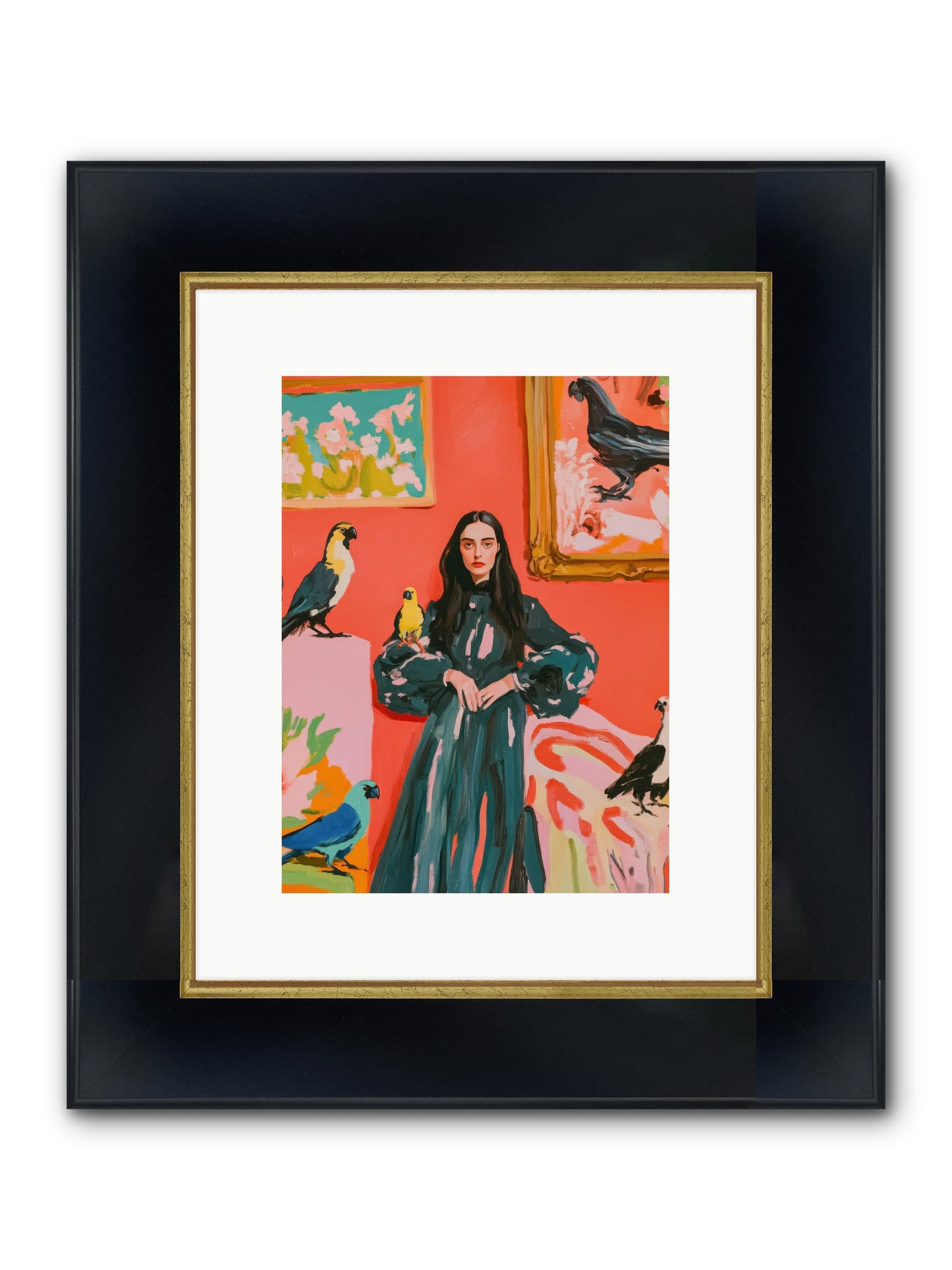 Companions Of The Mind Framed Print - Wide Black w/Gold 9x12