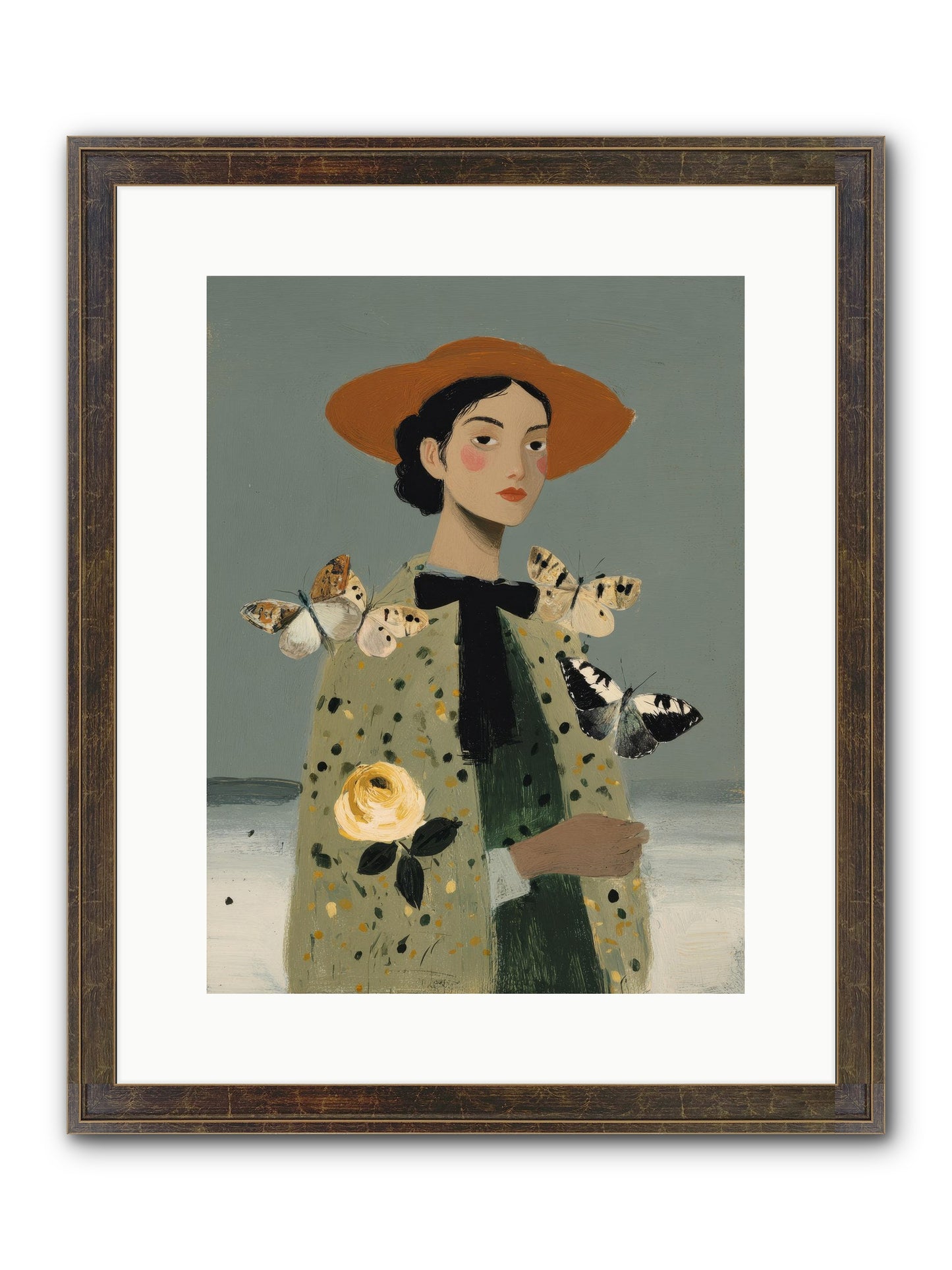 Company Of Travelers Framed Print - Slimwoods Black/Gold 12x16