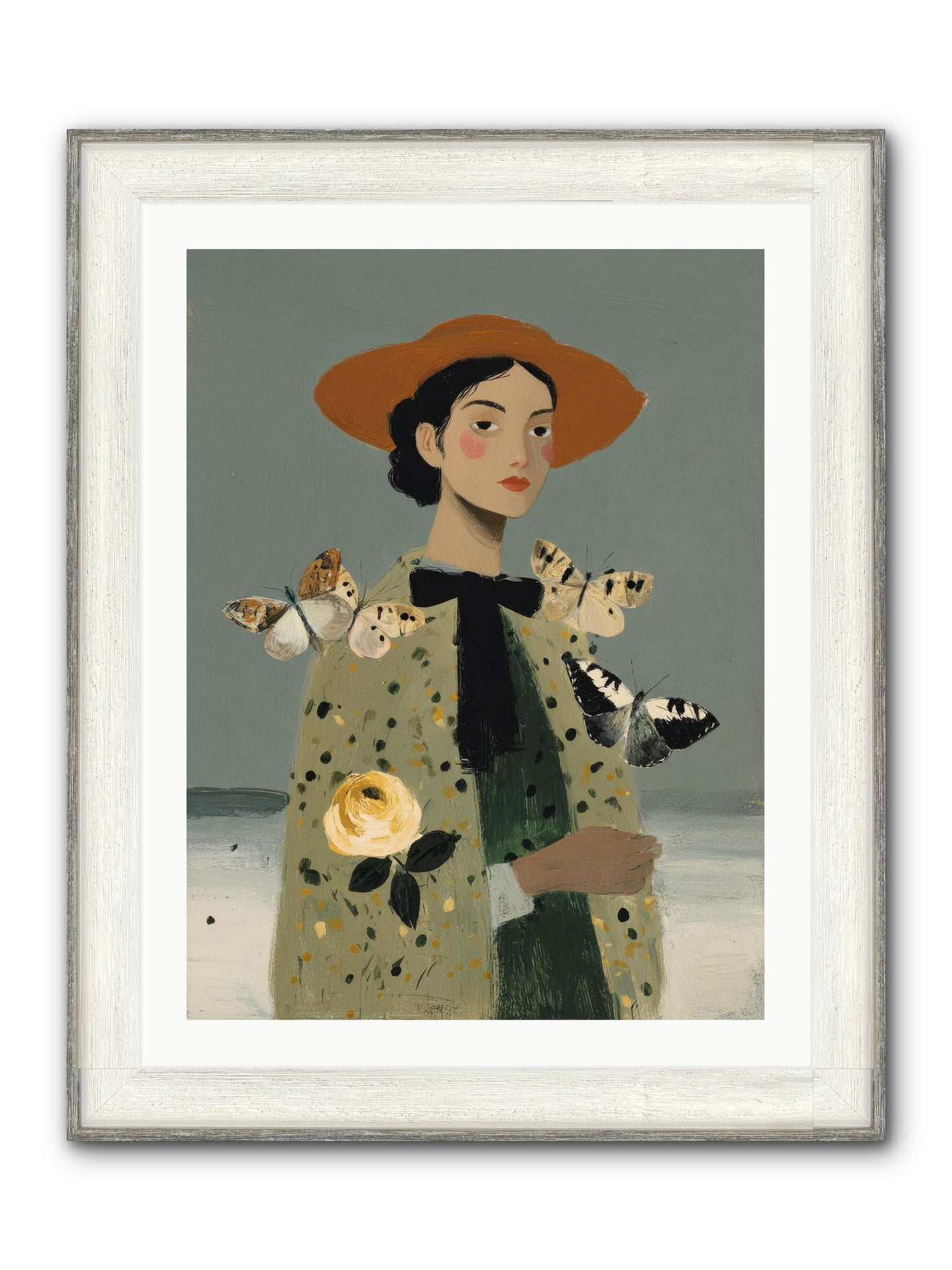 Company Of Travelers Framed Print - Driftwood White 24x32