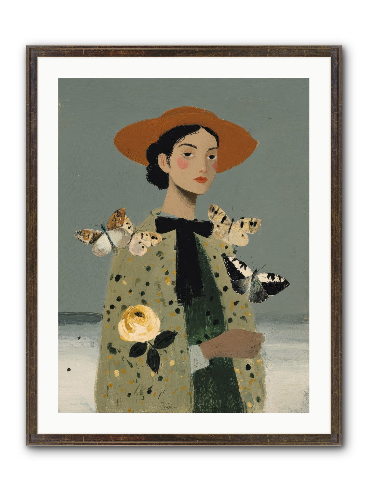 Company Of Travelers Framed Print - Slimwoods Black/Gold 24x32
