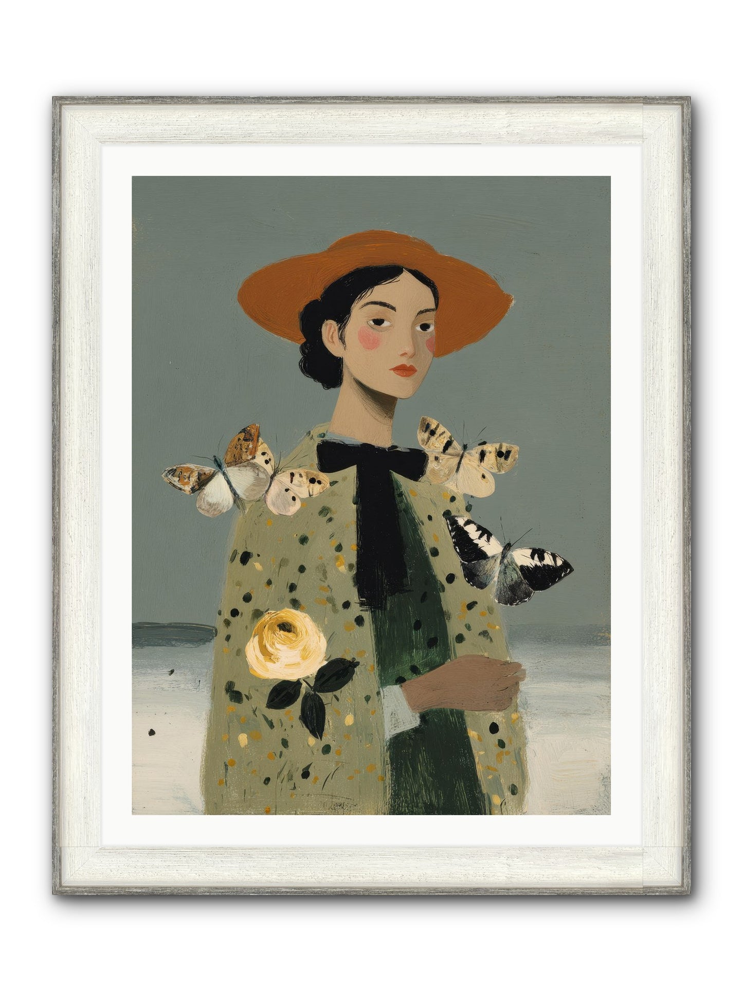 Company Of Travelers Framed Print - Driftwood White 30x40