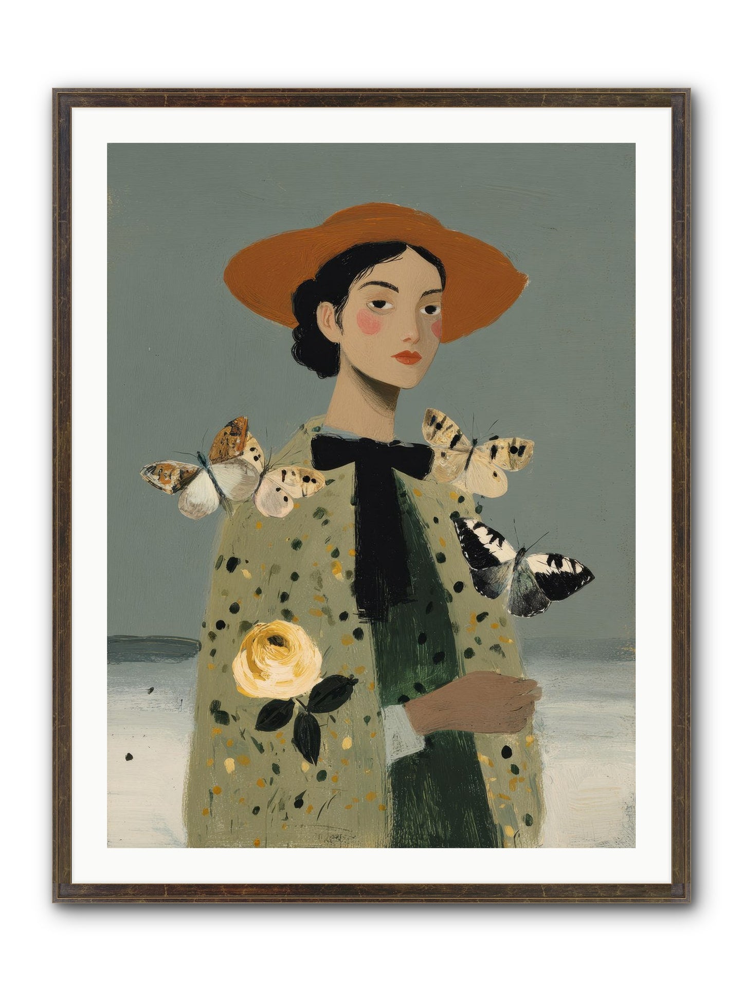 Company Of Travelers Framed Print - Slimwoods Black/Gold 30x40