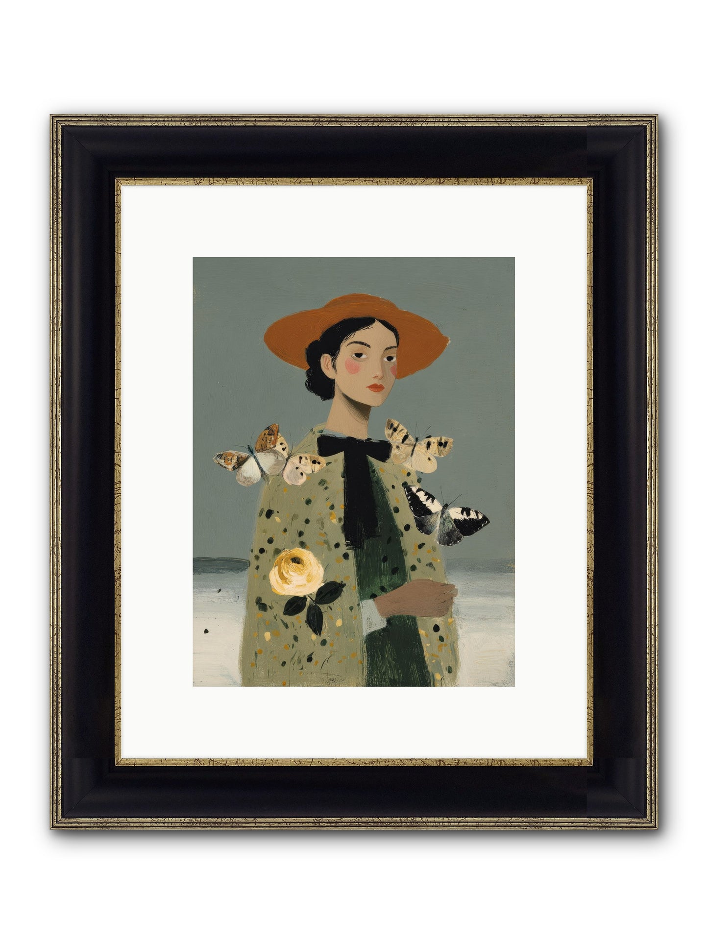 Company Of Travelers Framed Print - Black & Gold 9x12