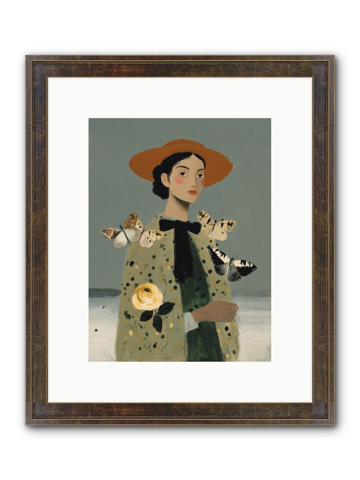 Company Of Travelers Framed Print - Slimwoods Black/Gold 9x12