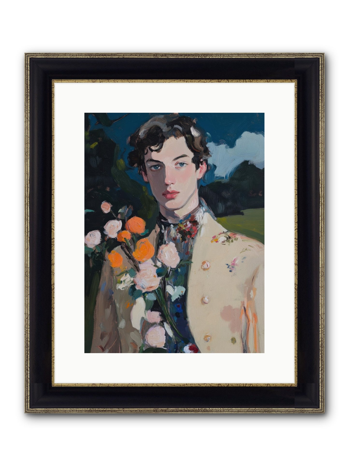 Complete Adoration Framed Print - Black & Gold 12x16