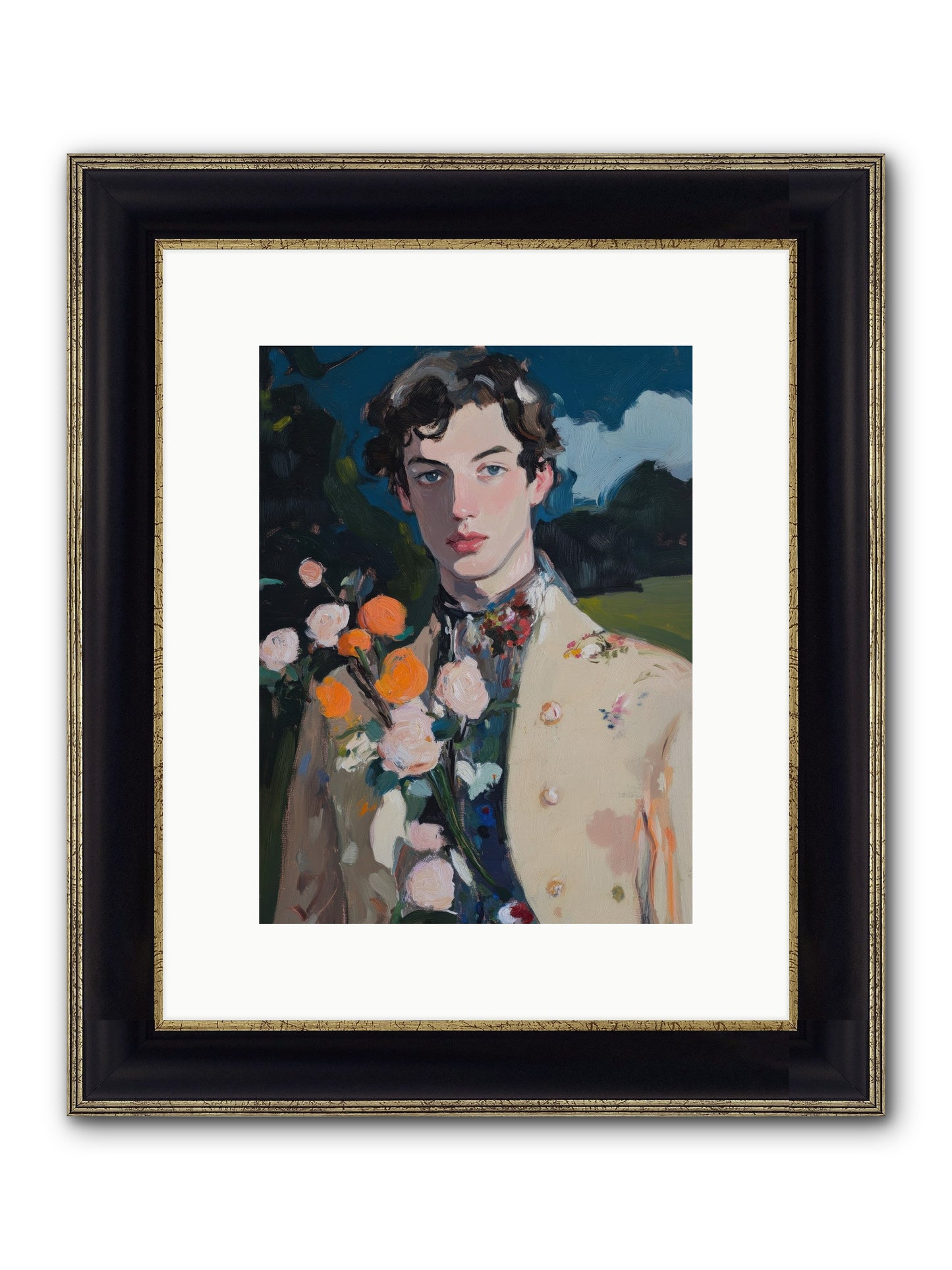 Complete Adoration Framed Print - Black & Gold 9x12