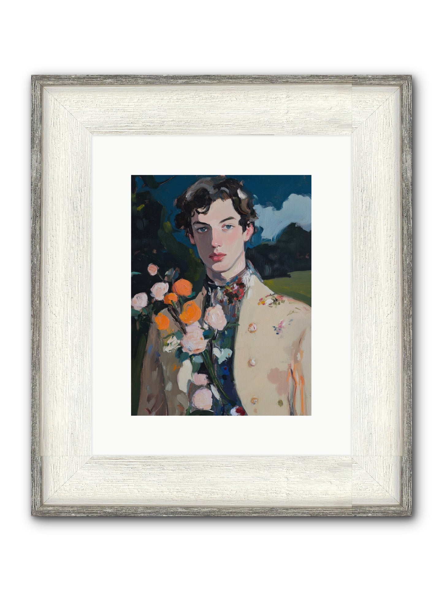 Complete Adoration Framed Print - Driftwood White 9x12