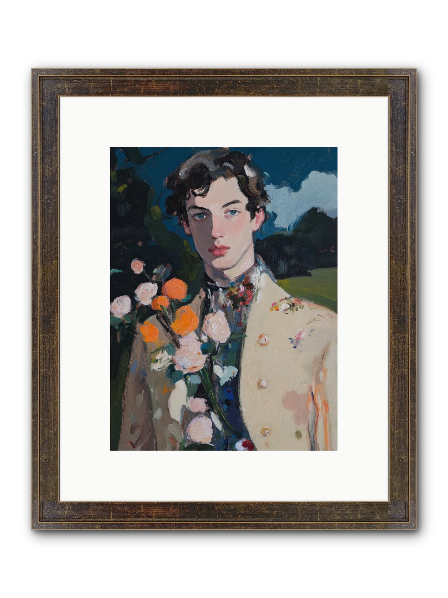 Complete Adoration Framed Print - Slimwoods Black/Gold 9x12