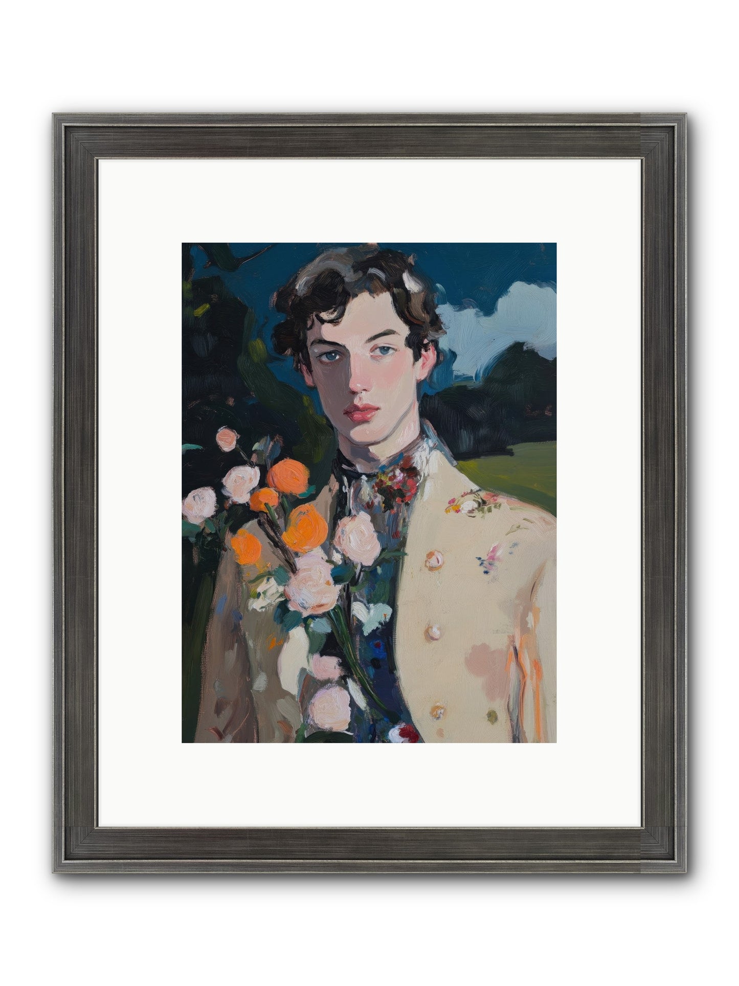 Complete Adoration Framed Print - Slimwoods Black/Silver 9x12