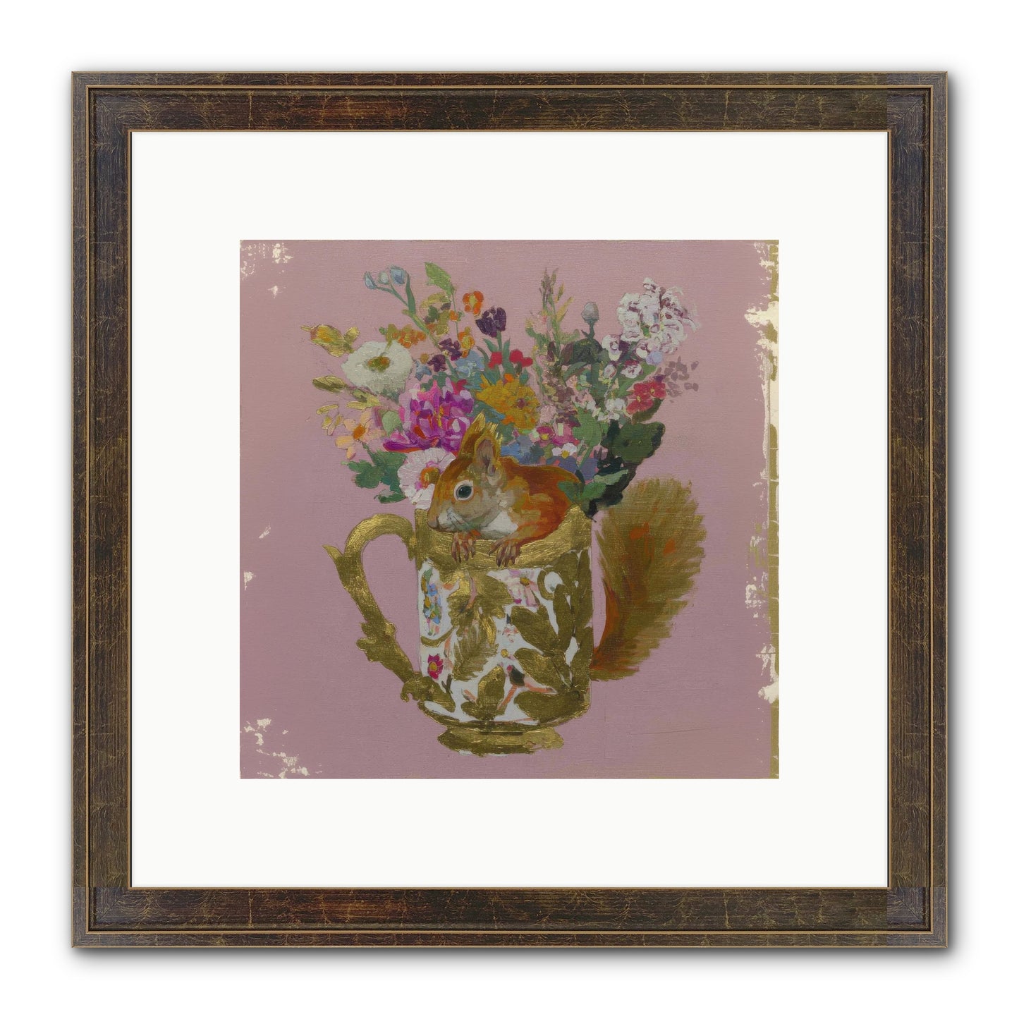 Confessions Of The Teacup Court Framed Print - Slimwoods Black/Gold 10x10
