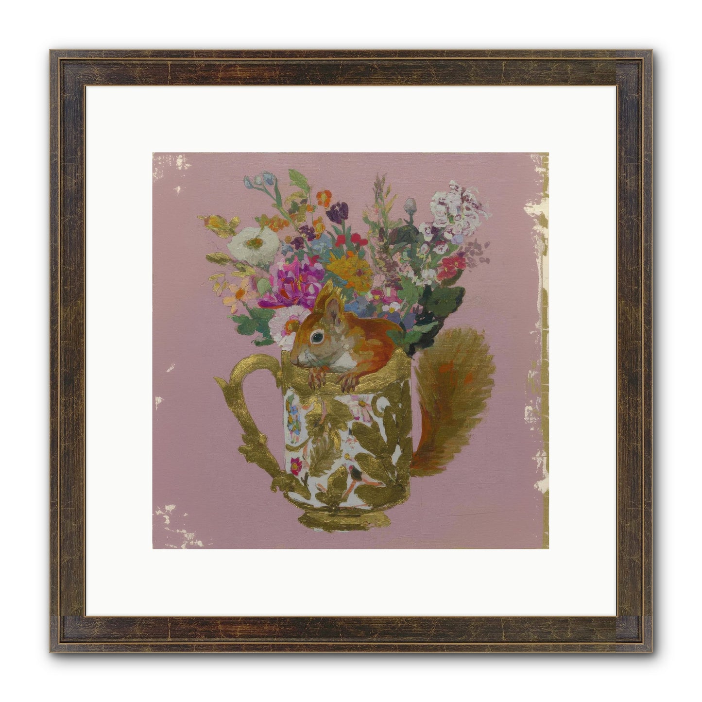 Confessions Of The Teacup Court Framed Print - Slimwoods Black/Gold 12x12