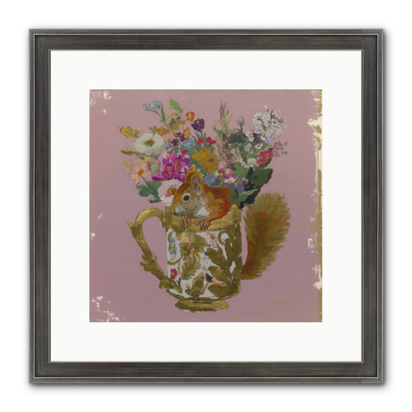 Confessions Of The Teacup Court Framed Print - Slimwoods Black/Silver 12x12