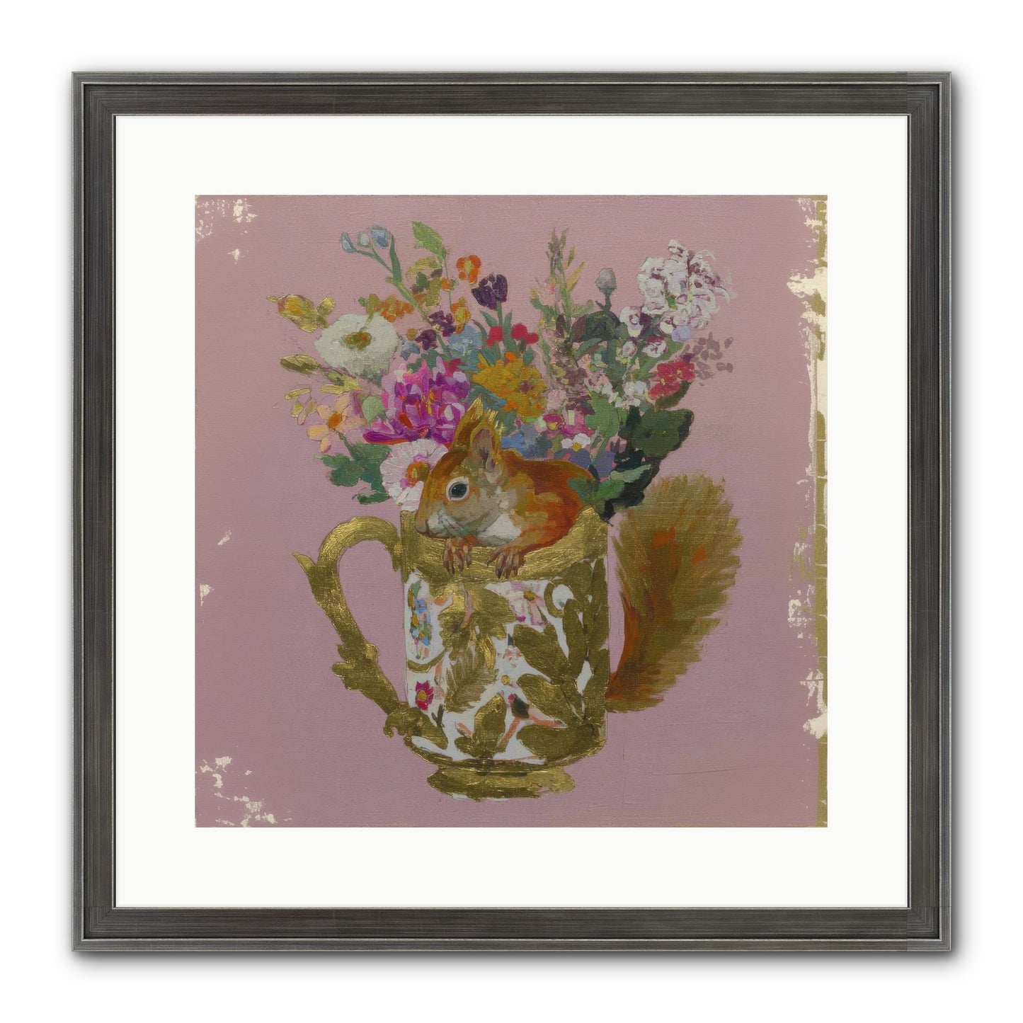 Confessions Of The Teacup Court Framed Print - Slimwoods Black/Silver 16x16