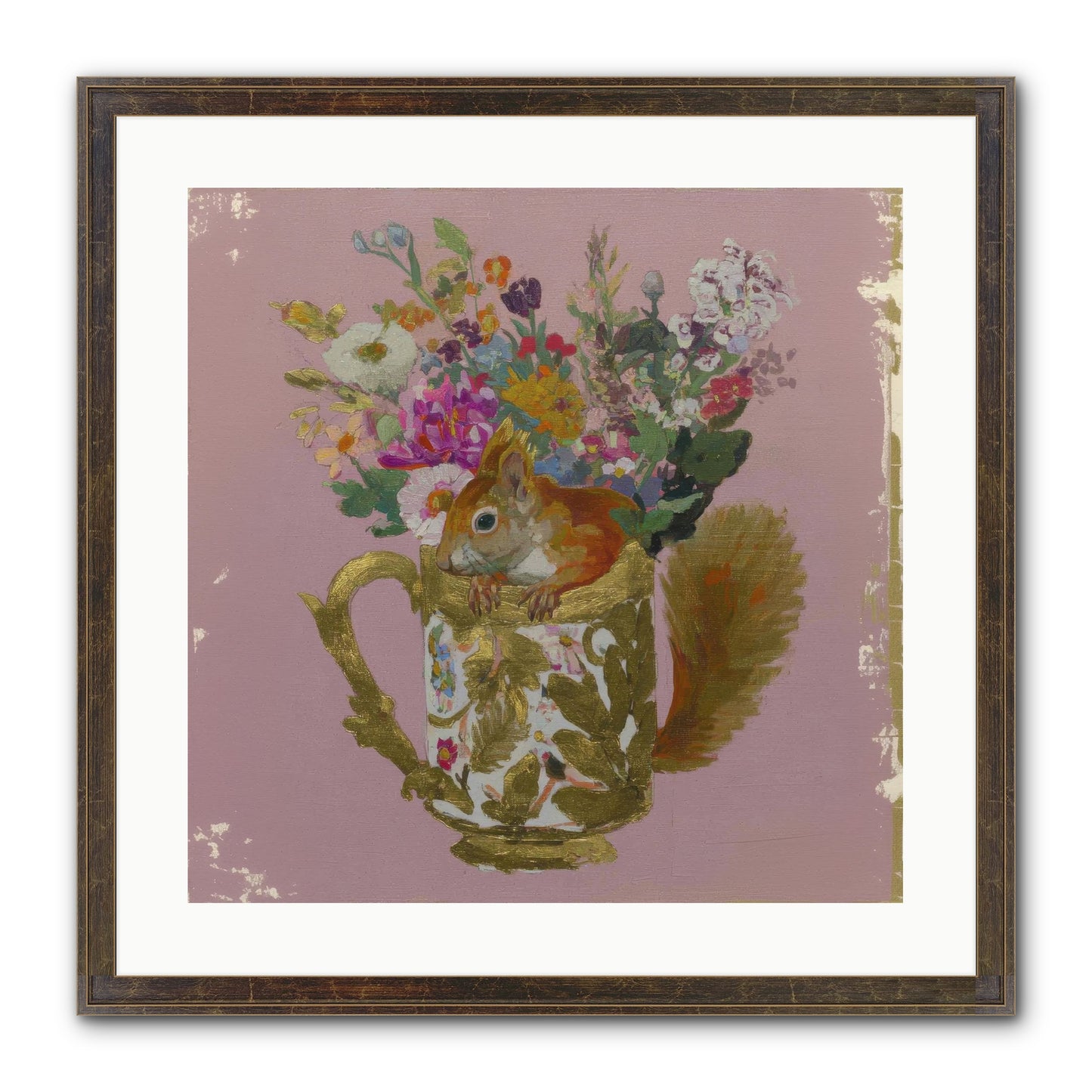Confessions Of The Teacup Court Framed Print - Slimwoods Black/Gold 20x20