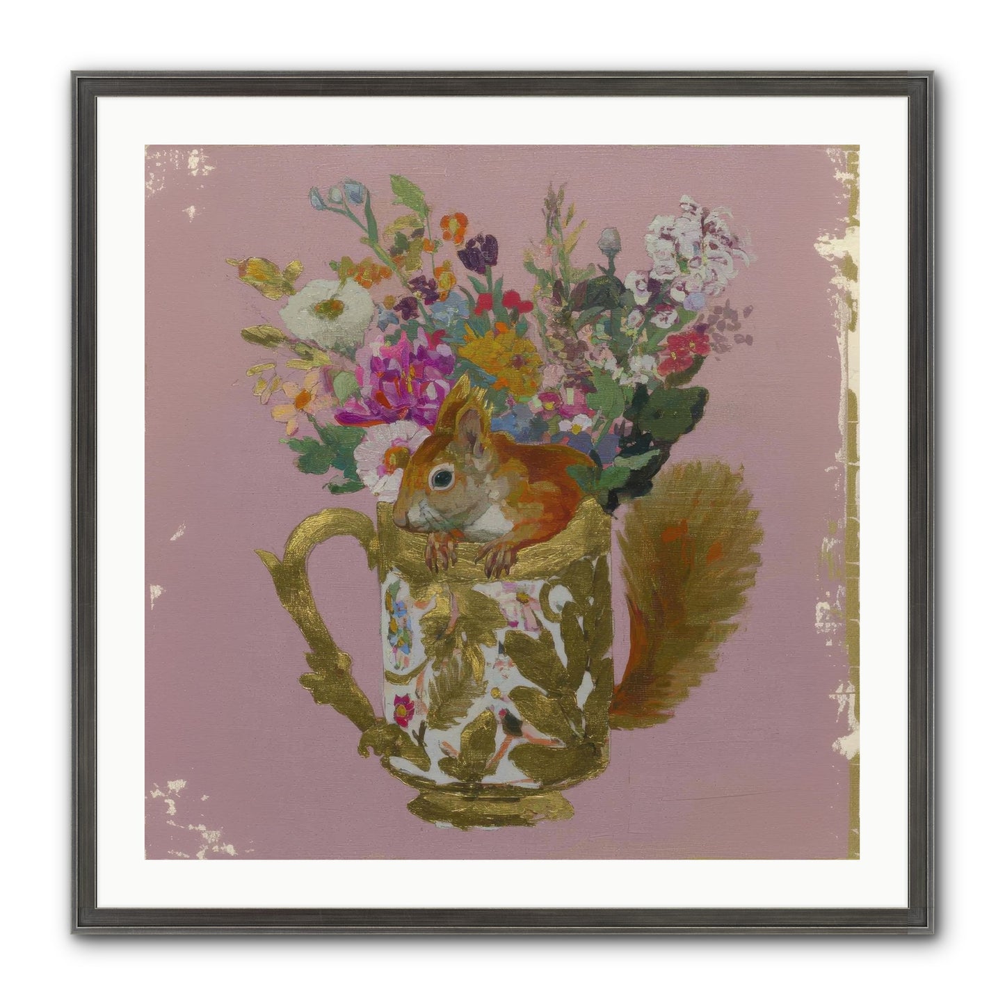 Confessions Of The Teacup Court Framed Print - Slimwoods Black/Silver 30x30
