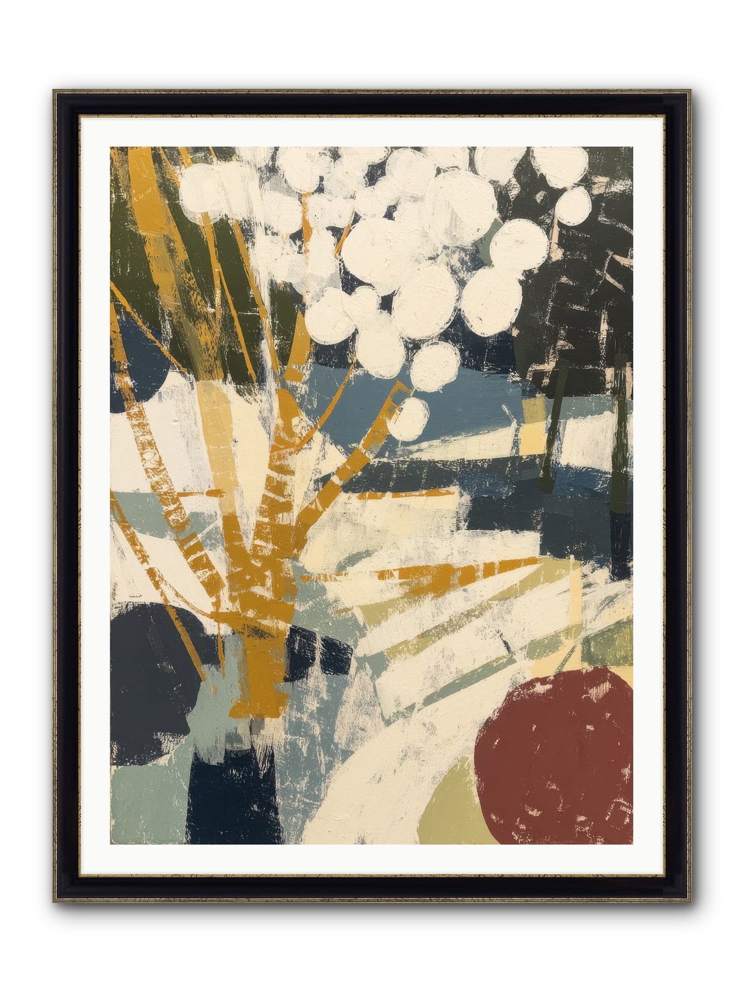 Consecrated Framed Print - Black & Gold 36x48
