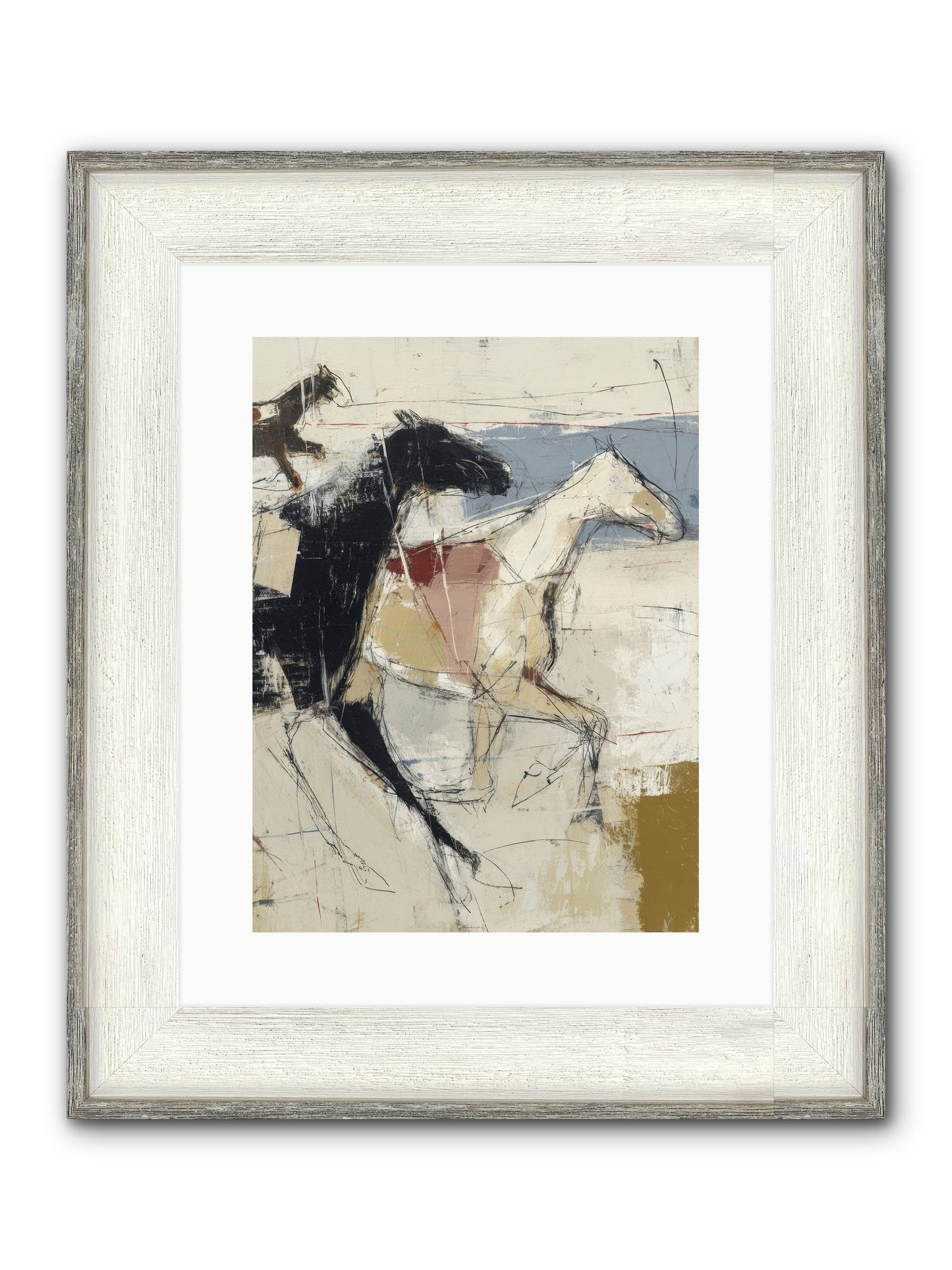 Contemplated Framed Print - Driftwood White 12x16