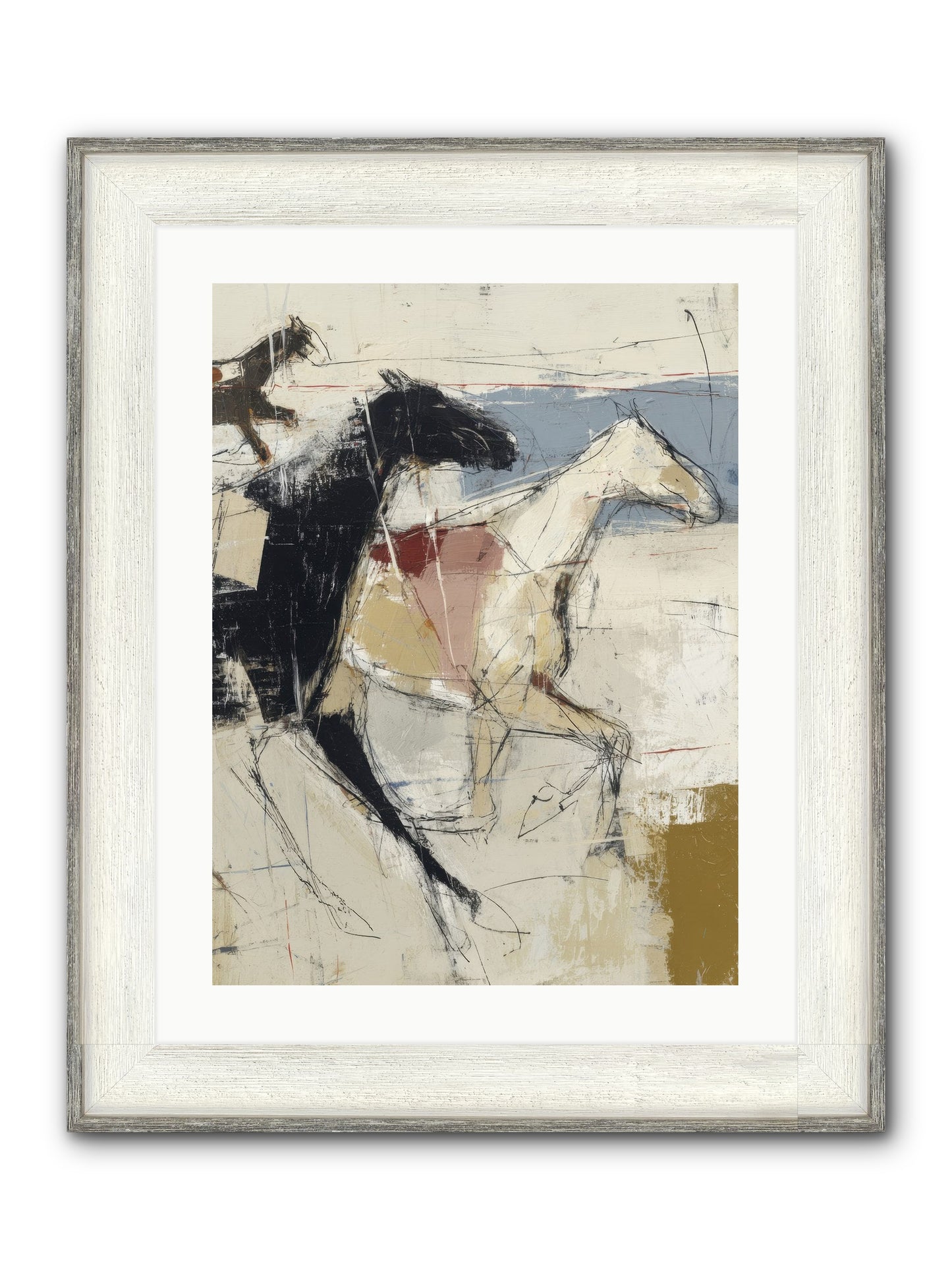 Contemplated Framed Print - Driftwood White 18x24