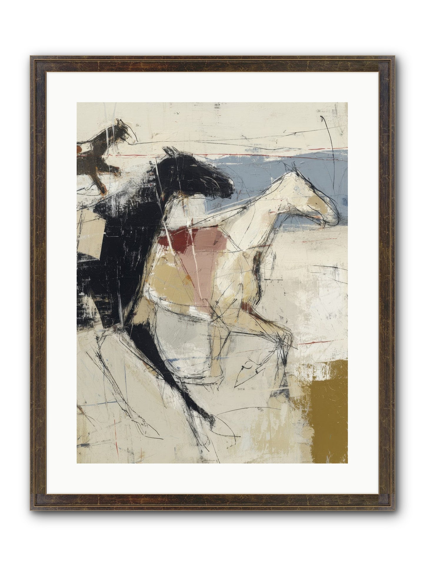 Contemplated Framed Print - Slimwoods Black/Gold 18x24