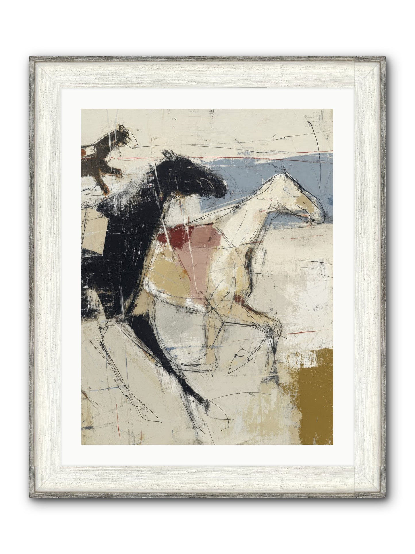 Contemplated Framed Print - Driftwood White 24x32
