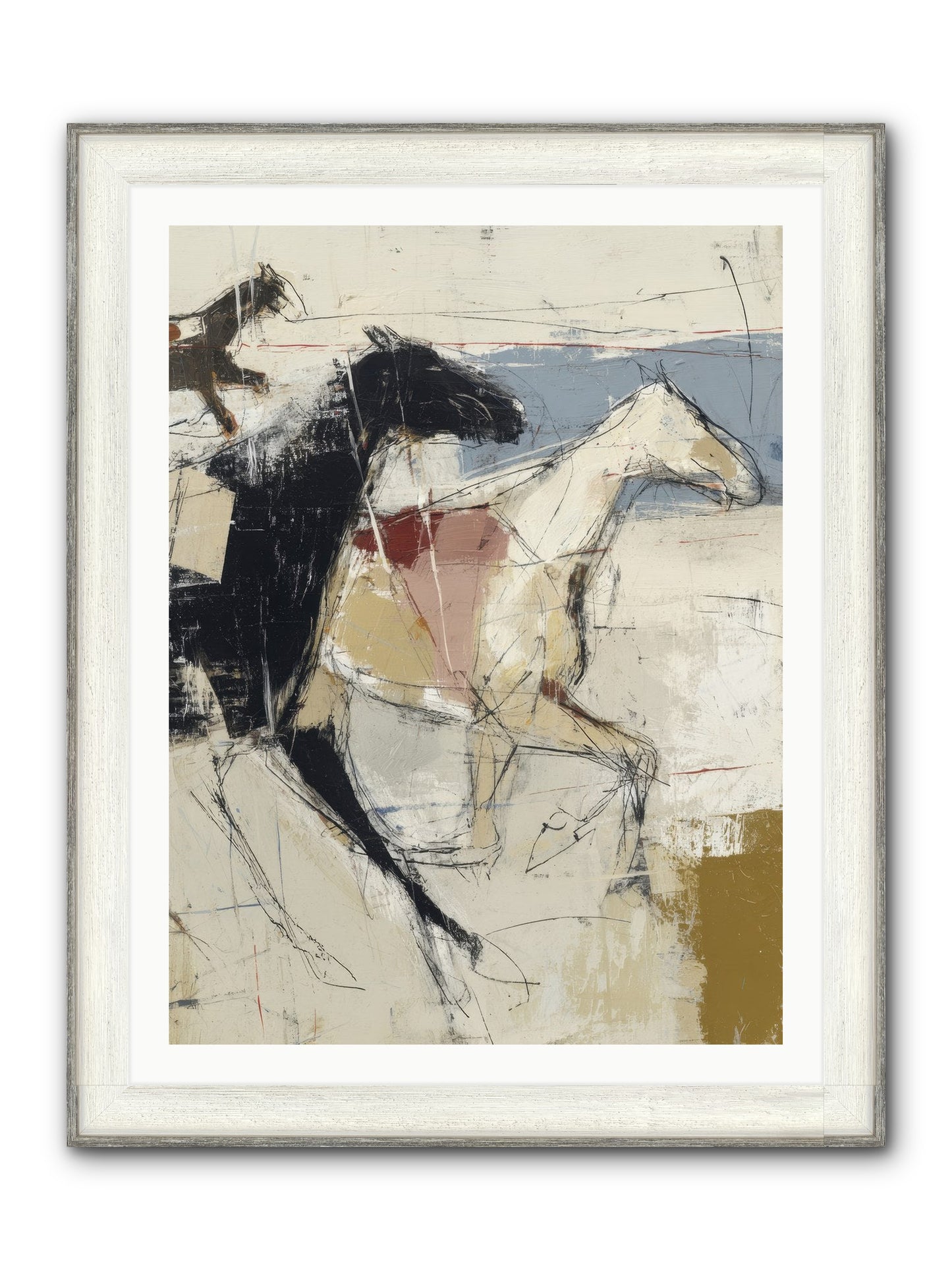Contemplated Framed Print - Driftwood White 30x40