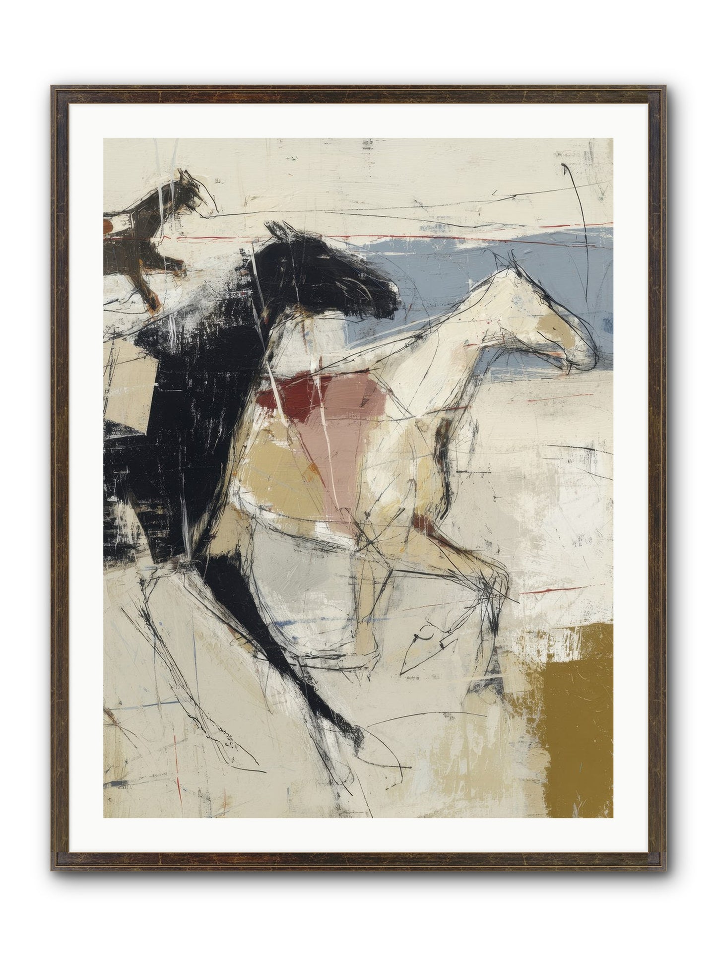 Contemplated Framed Print - Slimwoods Black/Gold 30x40